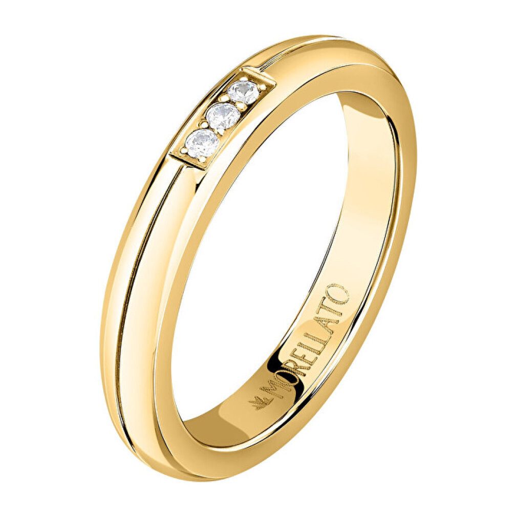 MORELLATO Fingerring Dezenter vergoldeter Liebesring SNA47 Kristallring - Kreislauf: 54 mm
