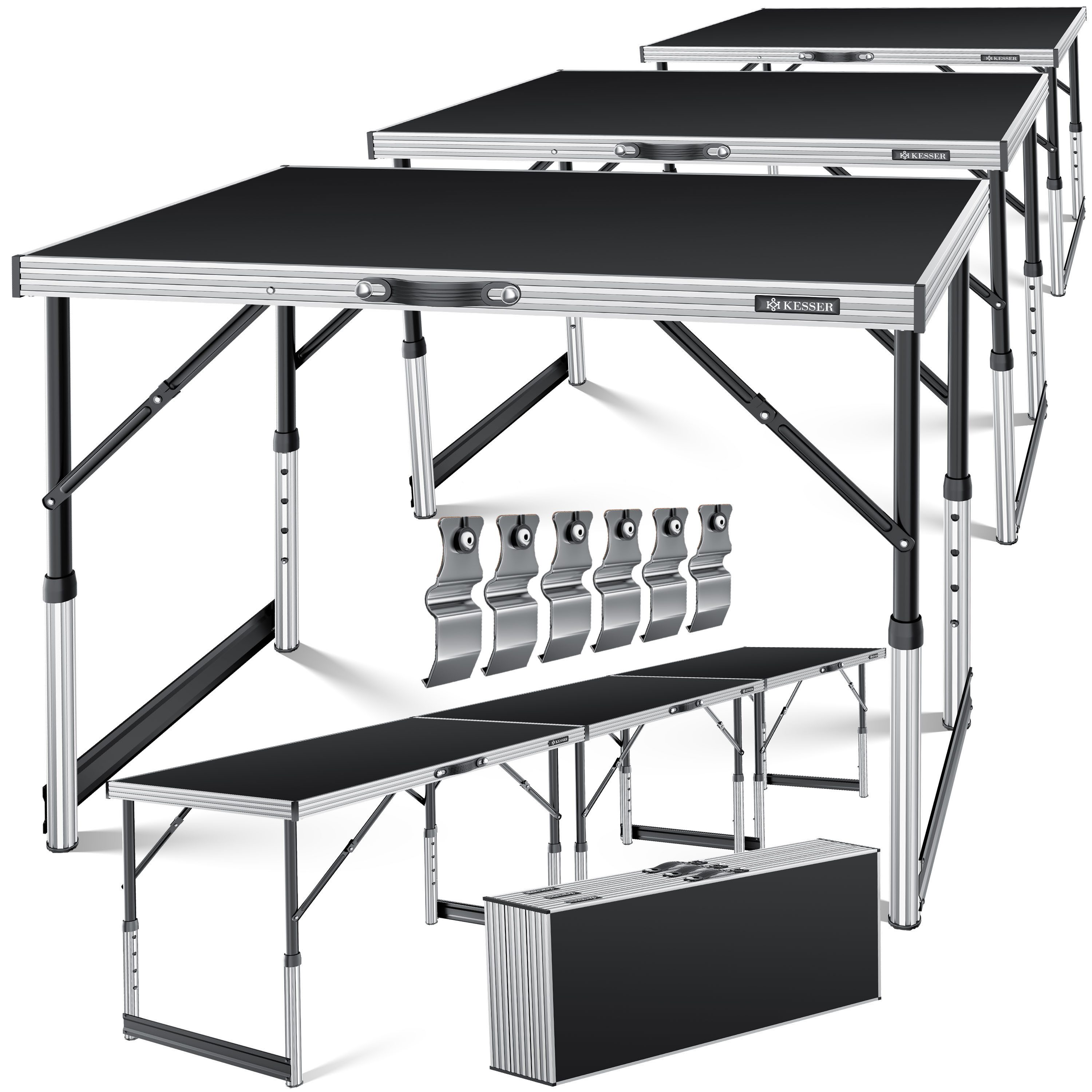 KESSER Tapeziertisch, Multifunktionstisch Profi 3- teilig, 100 60 cm, Tapetentisch