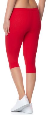 Ladeheid Leggings Damen Leggings aus Baumwolle 3/4 LAMA01 (1-tlg) elastischer Bund