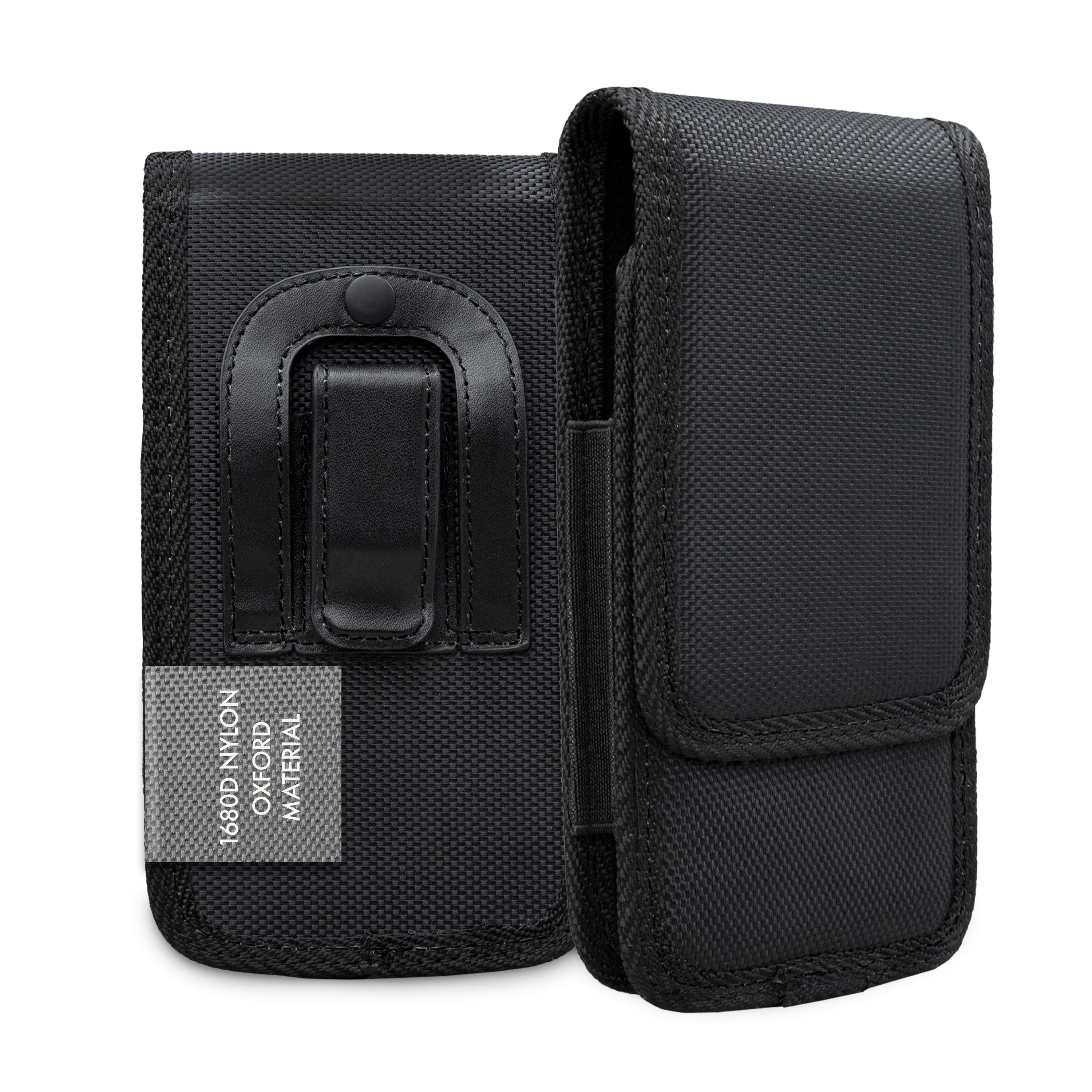 XiRRiX Handytasche Handy Gürteltasche Hipbag Smartphone Tasche schwarz, robustes Textilmaterial