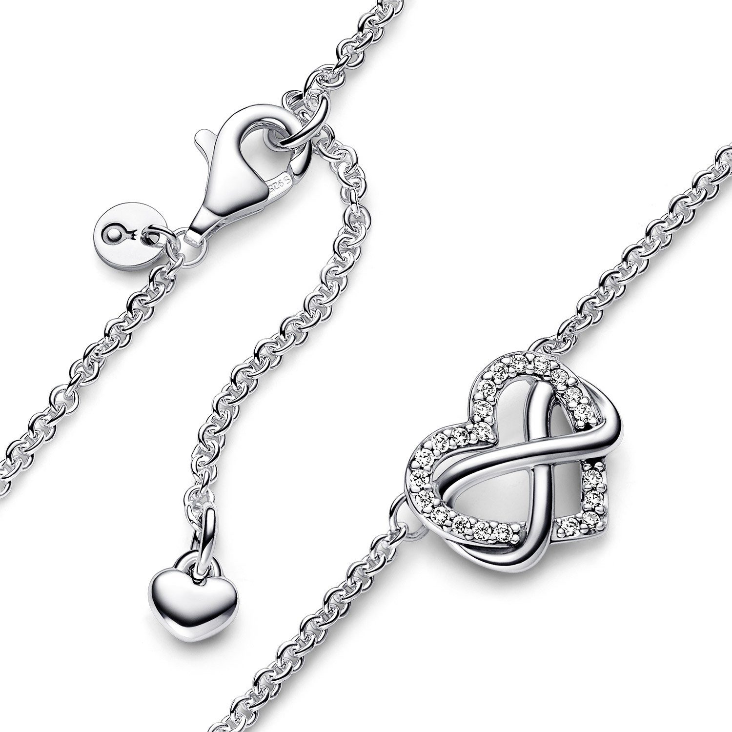 Pandora Collier Silberkette für Funkelndes Unendlichkeits-Herz günstig online kaufen