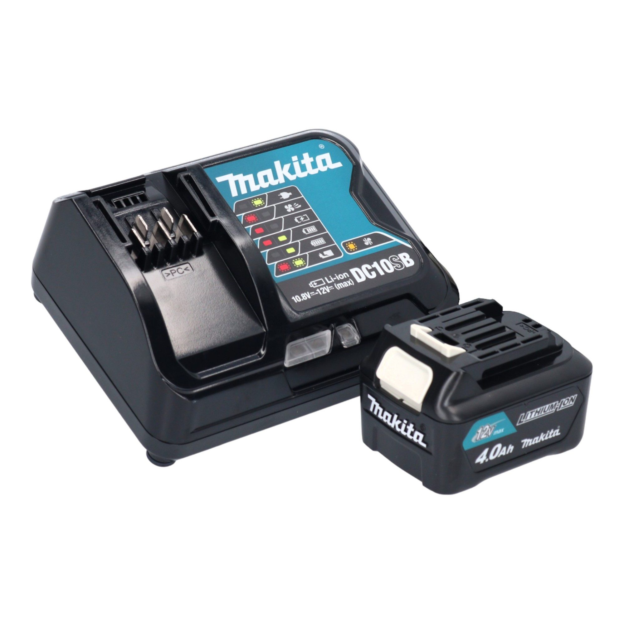 Makita Akku-Handstaubsauger CL 108 FDSM1P 12 V max. 0,6 L pink + 1x Akku 4,0 Ah + Ladegerät