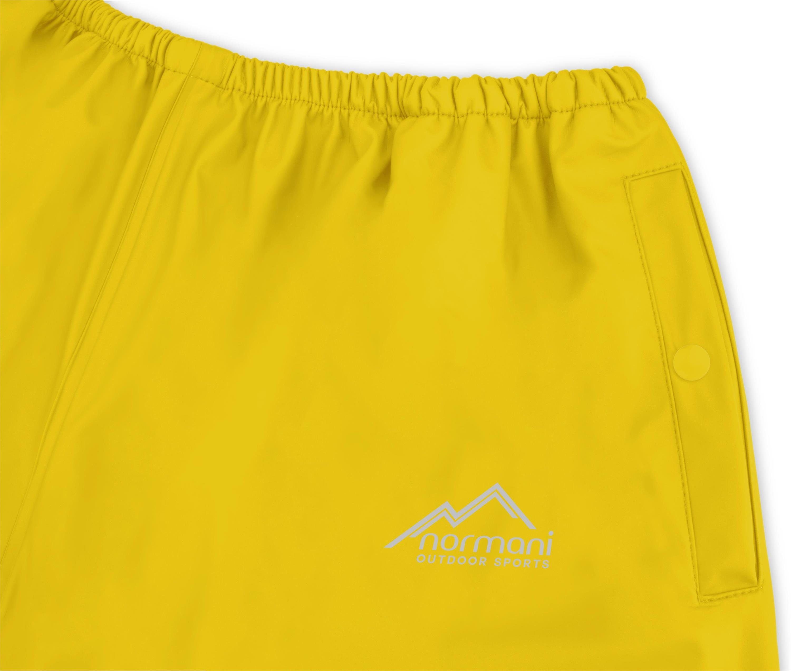normani Regenhose Kinder Regenhose York Jungen und Mädchen - Wind- und wasserdichte Regenhose mit Reflektoren