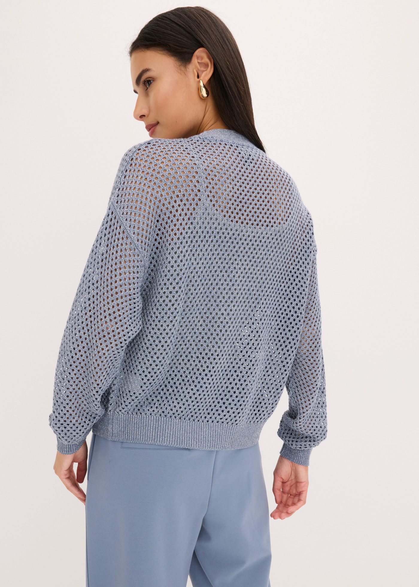 bonprix Strickjacke Oversize-Passform, mit Reißverschluss vorne