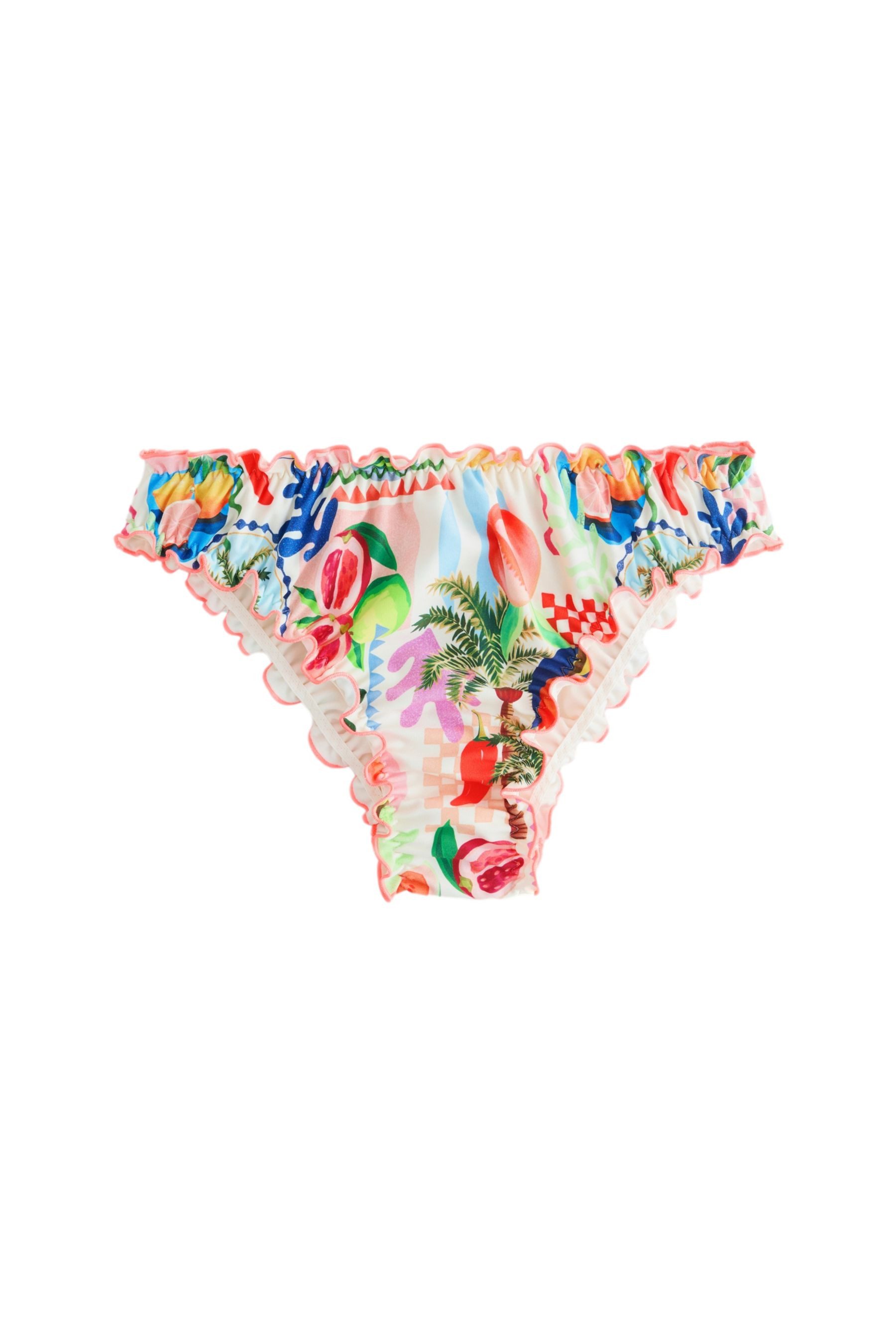 Next Bikini-Hose Bikinihose mit Kontrastrüschen, Brazilian (1-St) günstig online kaufen