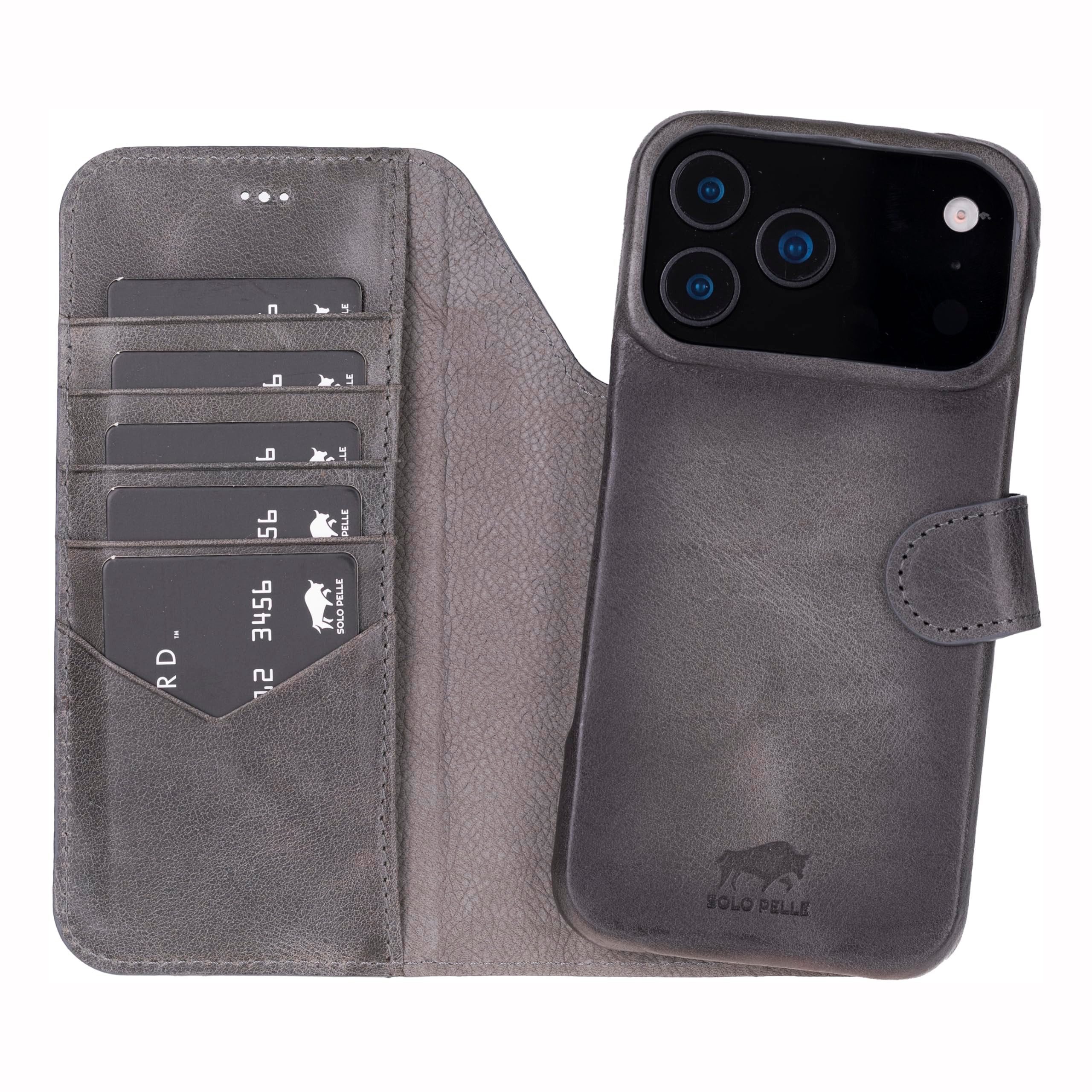 Solo Pelle Smartphonetasche 2-in-1 Lederhülle für iPhone 17 Pro & 18 Pro – Wallet Case