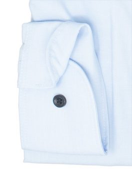 MARVELIS Businesshemd Businesshemd - Body Fit - Langarm - Einfarbig - Rauchblau