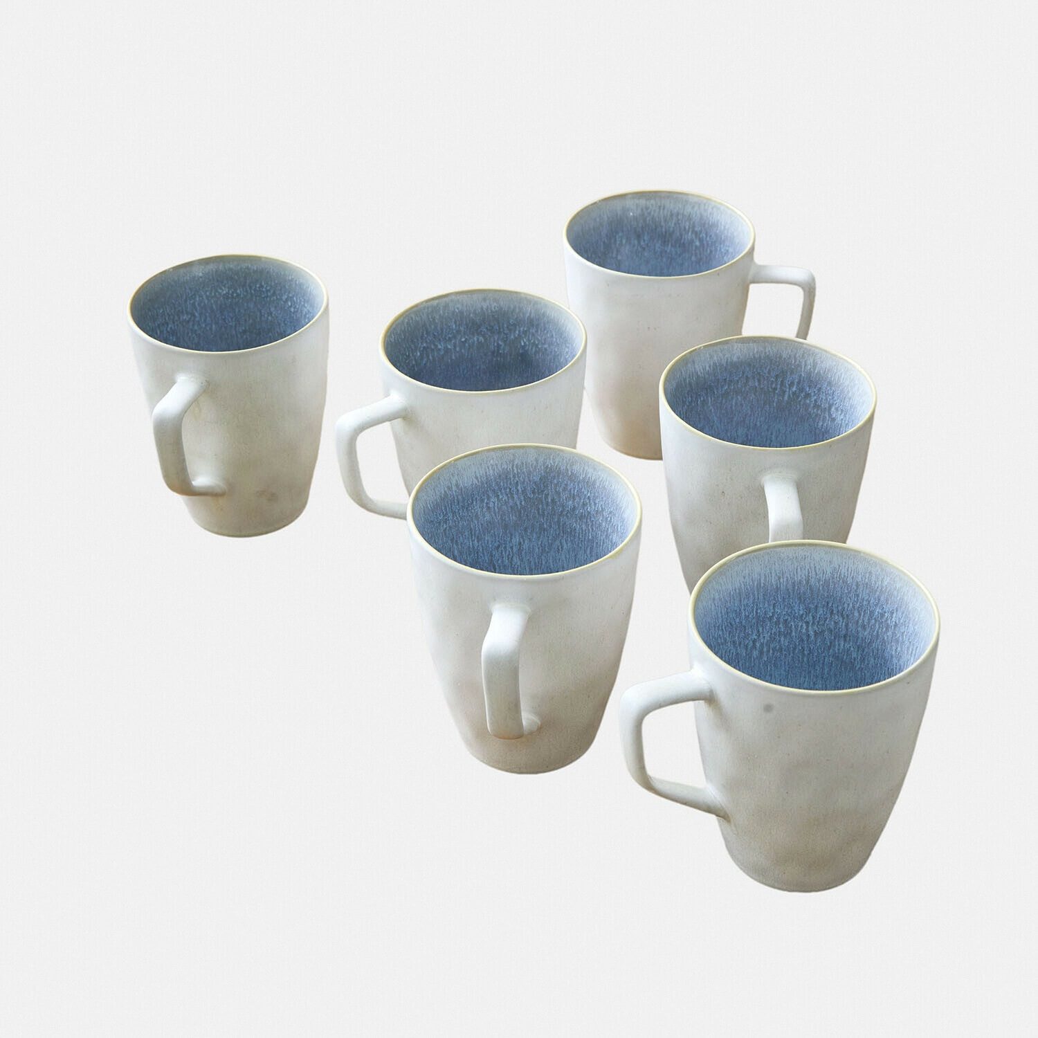 Mirabeau Geschirr-Set Tasse 6er Set Vionette blau/weiß, Steinzeug
