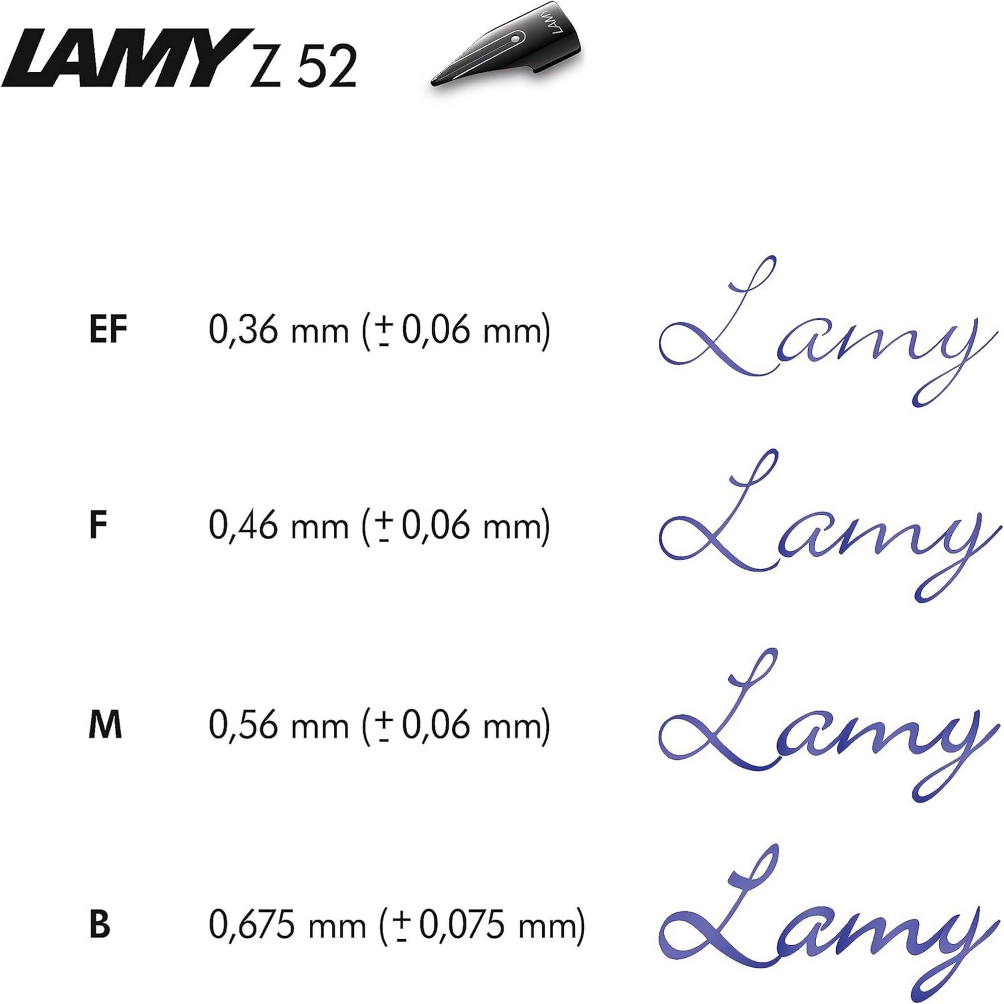 LAMY Füller LAMY Z 52 Feder 888 Ersatzfeder aus poliertem Edelstahl Schwarz Stärke