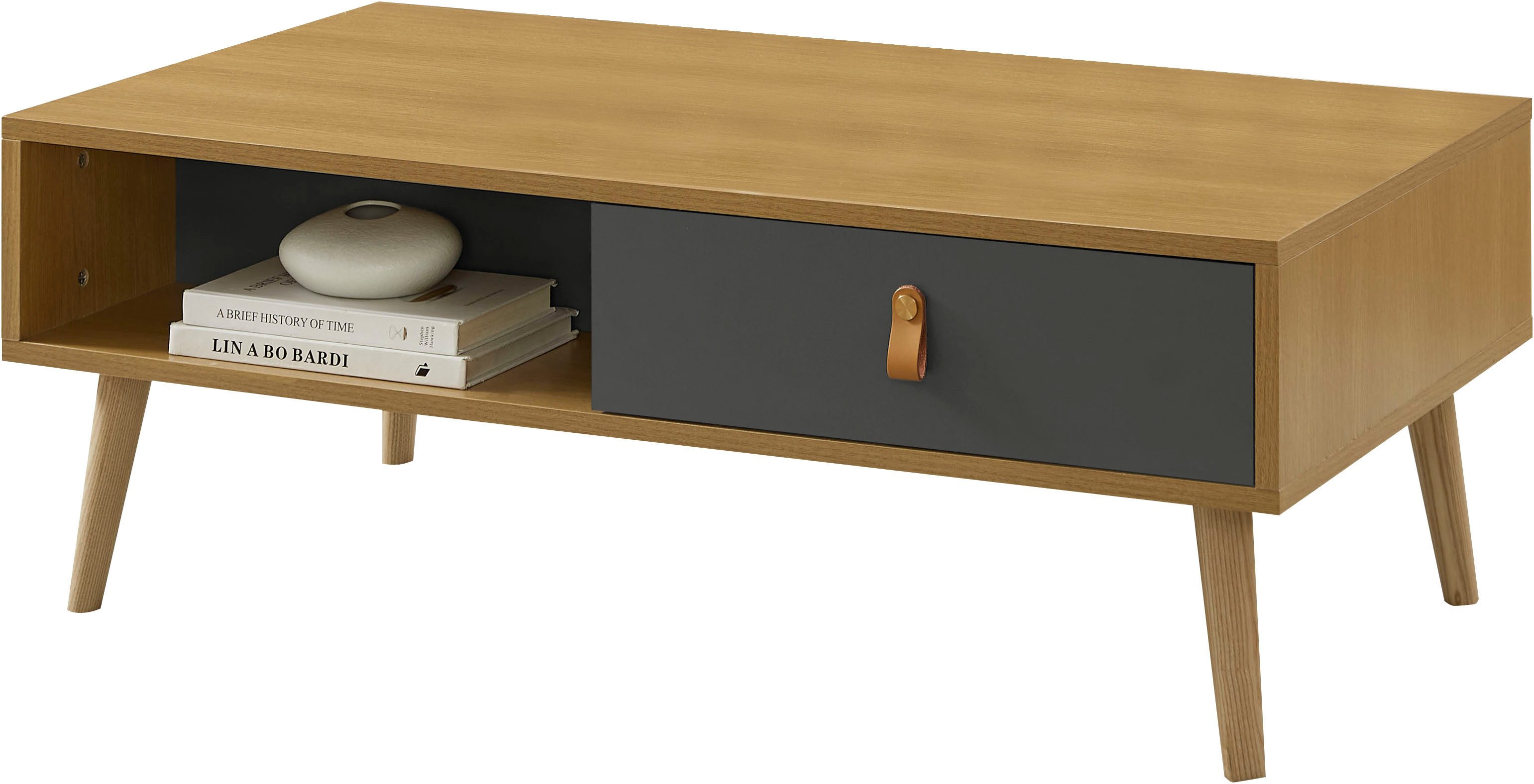 OTTO home Couchtisch Avril, Eichen-Melamin, FSC-zertifiziertes Eschenholz, Breite 110 cm
