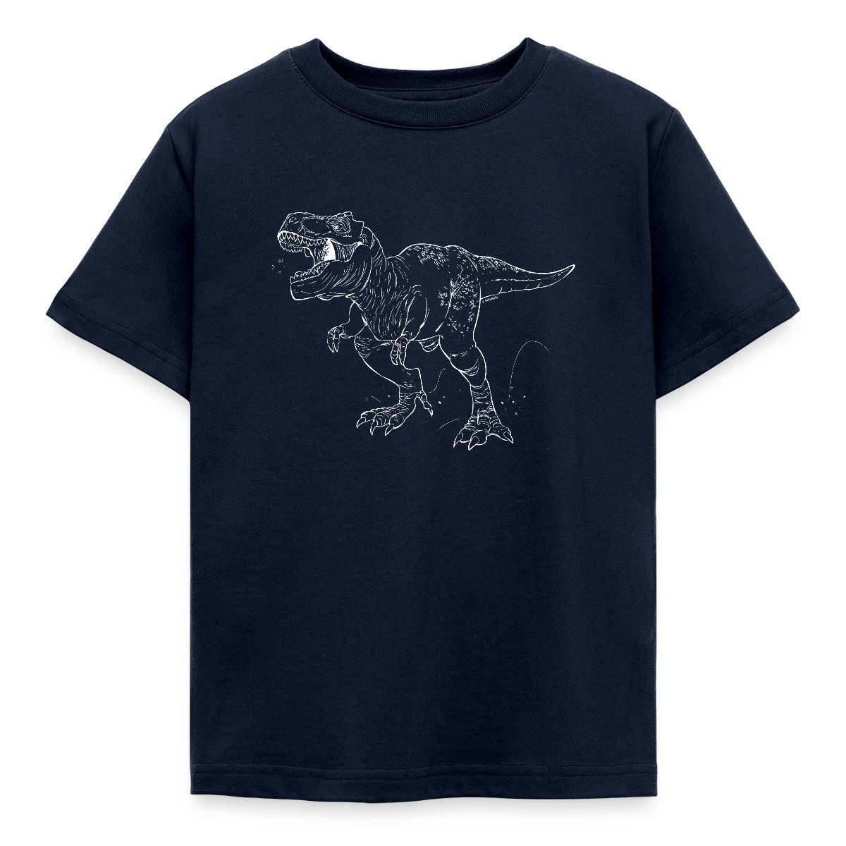 T-Shirt Dinosaurier Tyrannosaurus Rex T-Rex Skizze Kinder T-Shirt