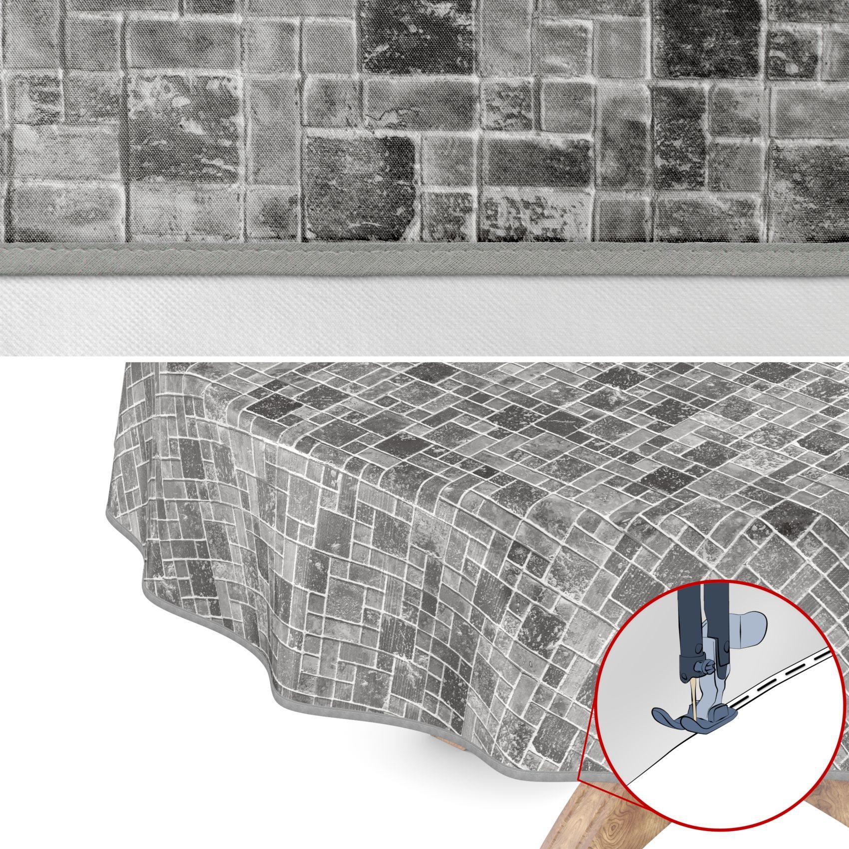 ANRO Tischdecke Wachstuchtischdecke Gartentischdecke Wachstischdecke (Einze günstig online kaufen