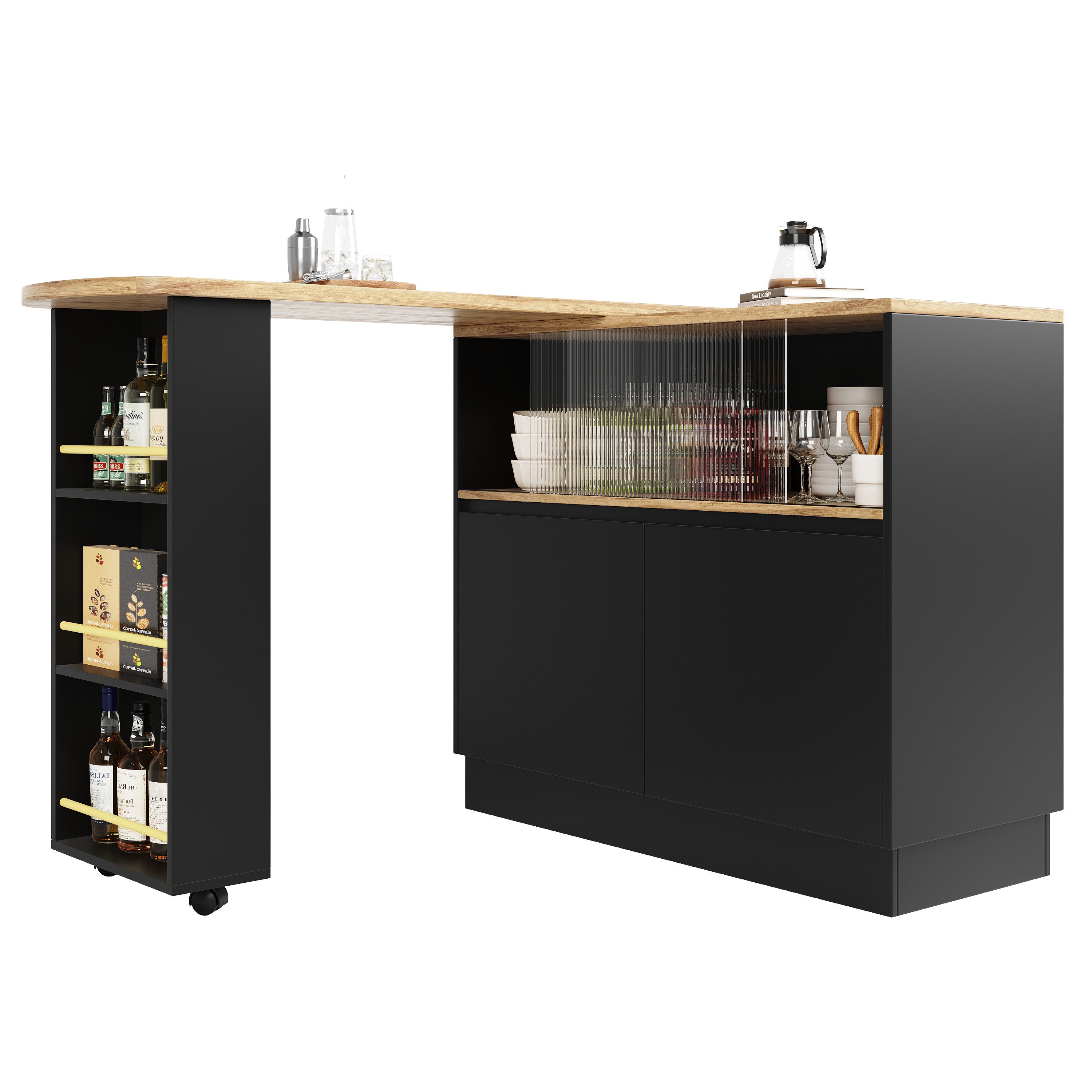 OKWISH Bartisch Moderner drehbarer Ess (360° günstig online kaufen