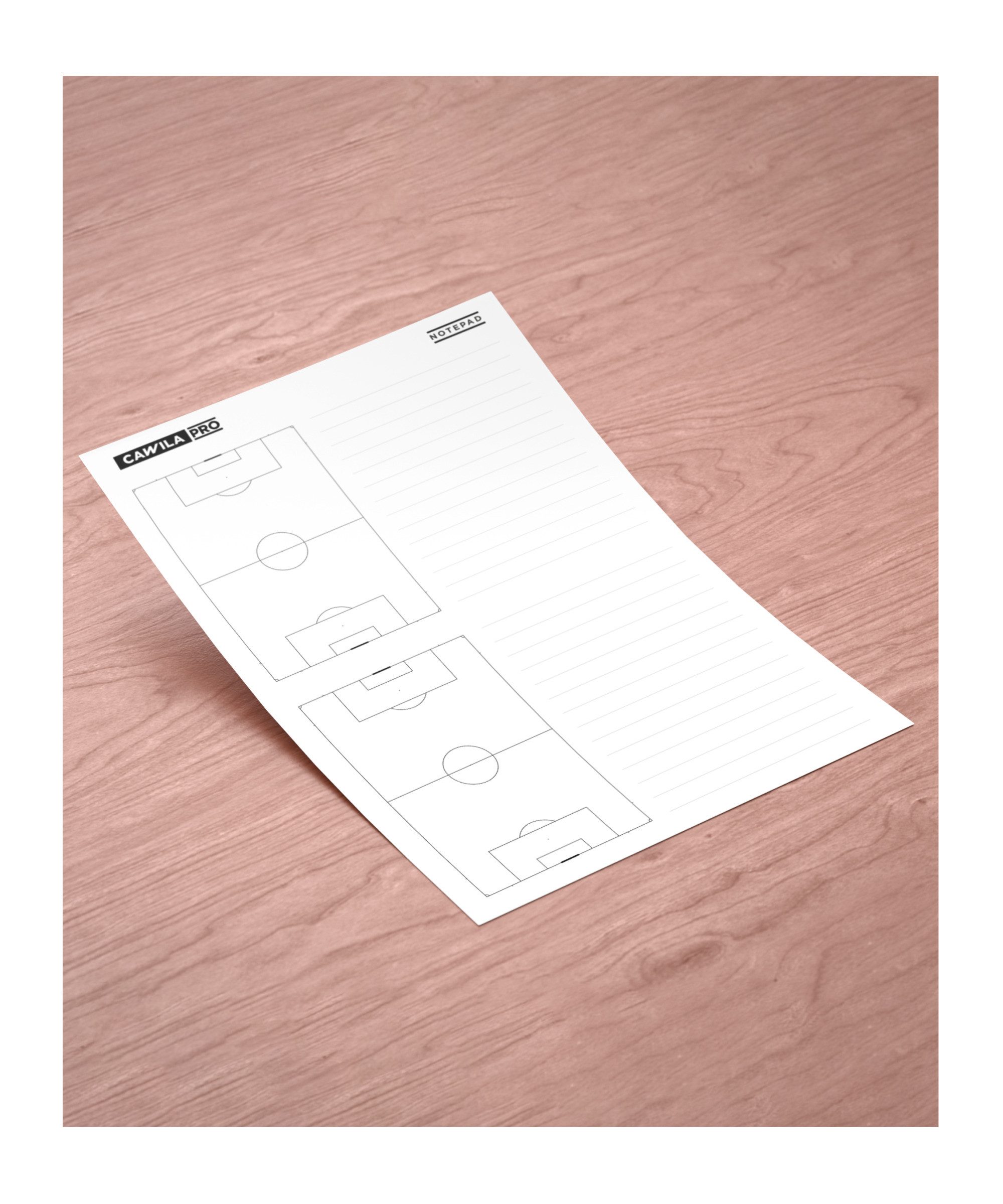 Cawila Trainingshilfe Cawila PRO Notepad, Fußball, 50 Blatt, A5