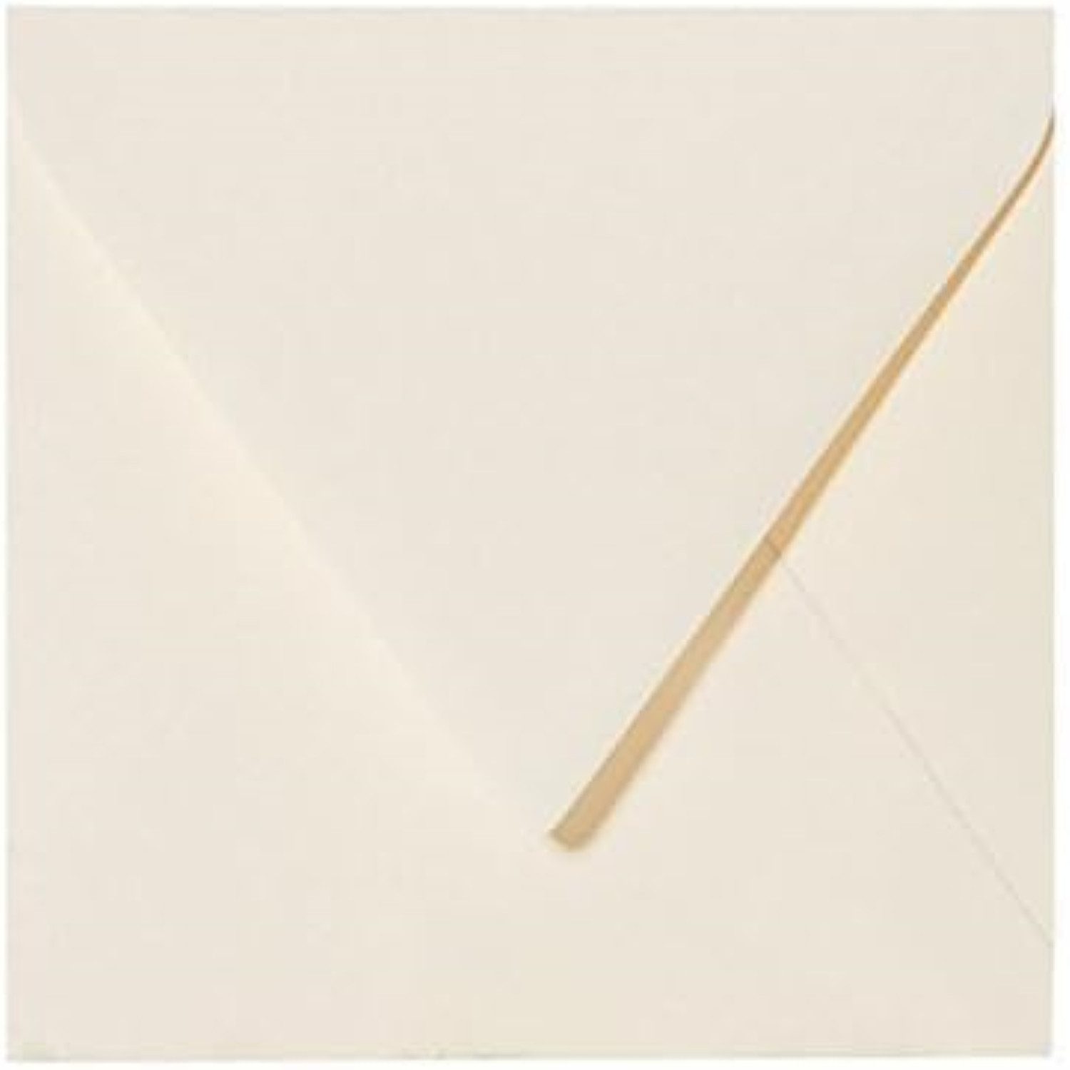 Briefumschläge24Plus Briefumschlag 25 St. 15 x 15 cm Briefumschläge Quadratisch Zart Creme, 15 x 15 mm Briefumschläge Recyceltes Material