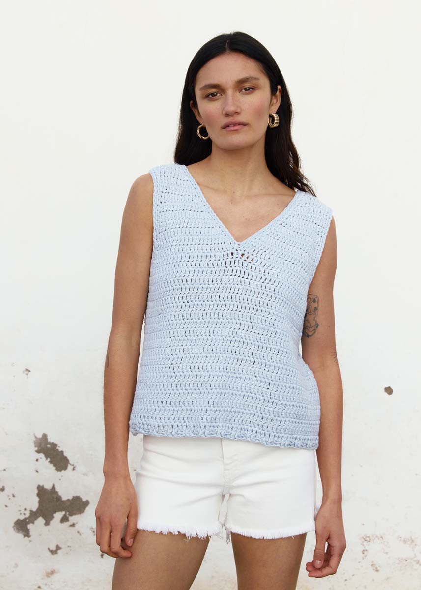 LANA GROSSA NATURAL COTTON Häkelwolle, 80 m (Bio-Baumwollgarn in Millefili-Zwirnung), 50 g – Bild 5 von 5
