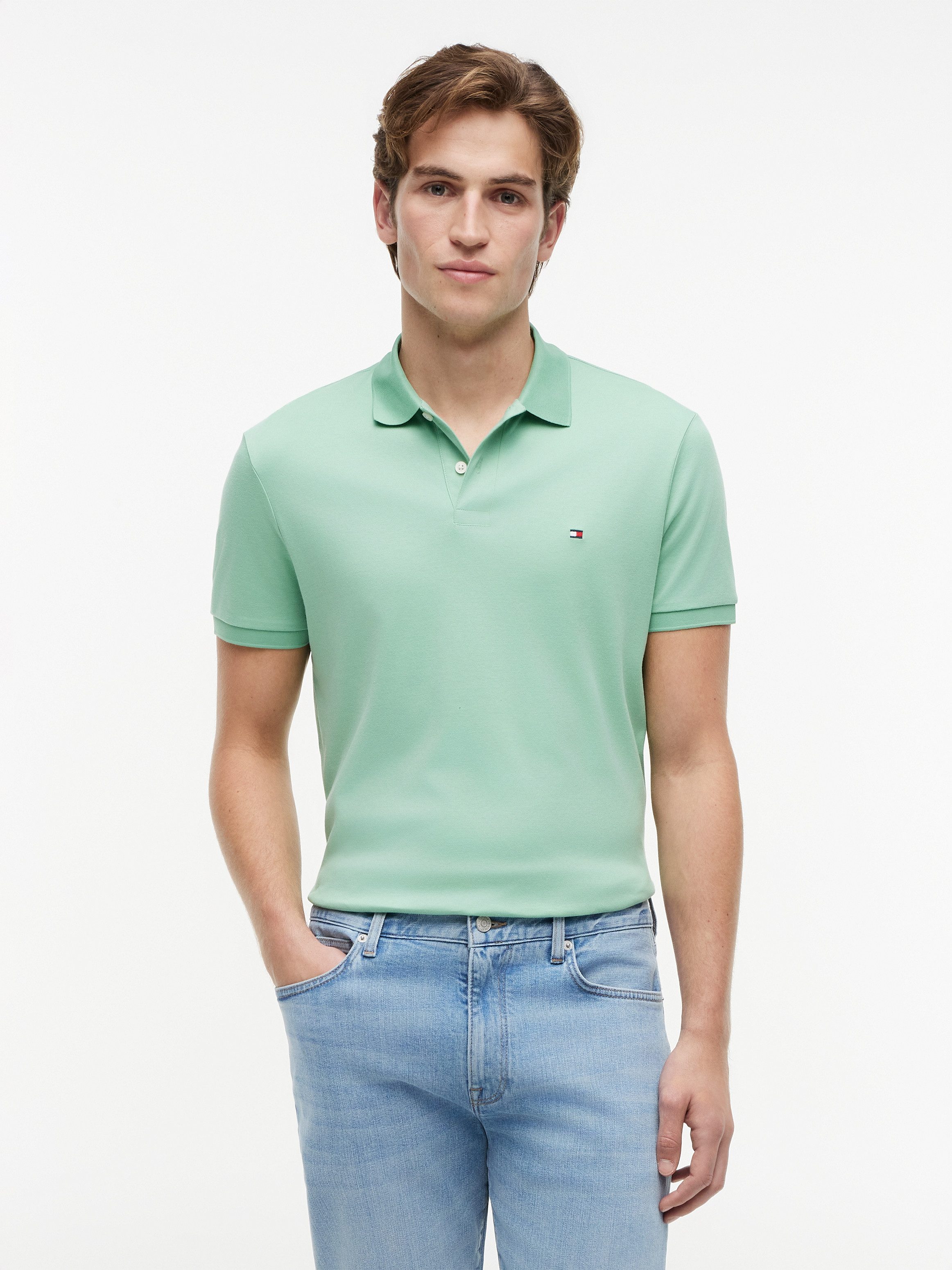 Tommy Hilfiger Poloshirt LIQUID COTTON REGULAR SEASONAL mit Logostickerei
