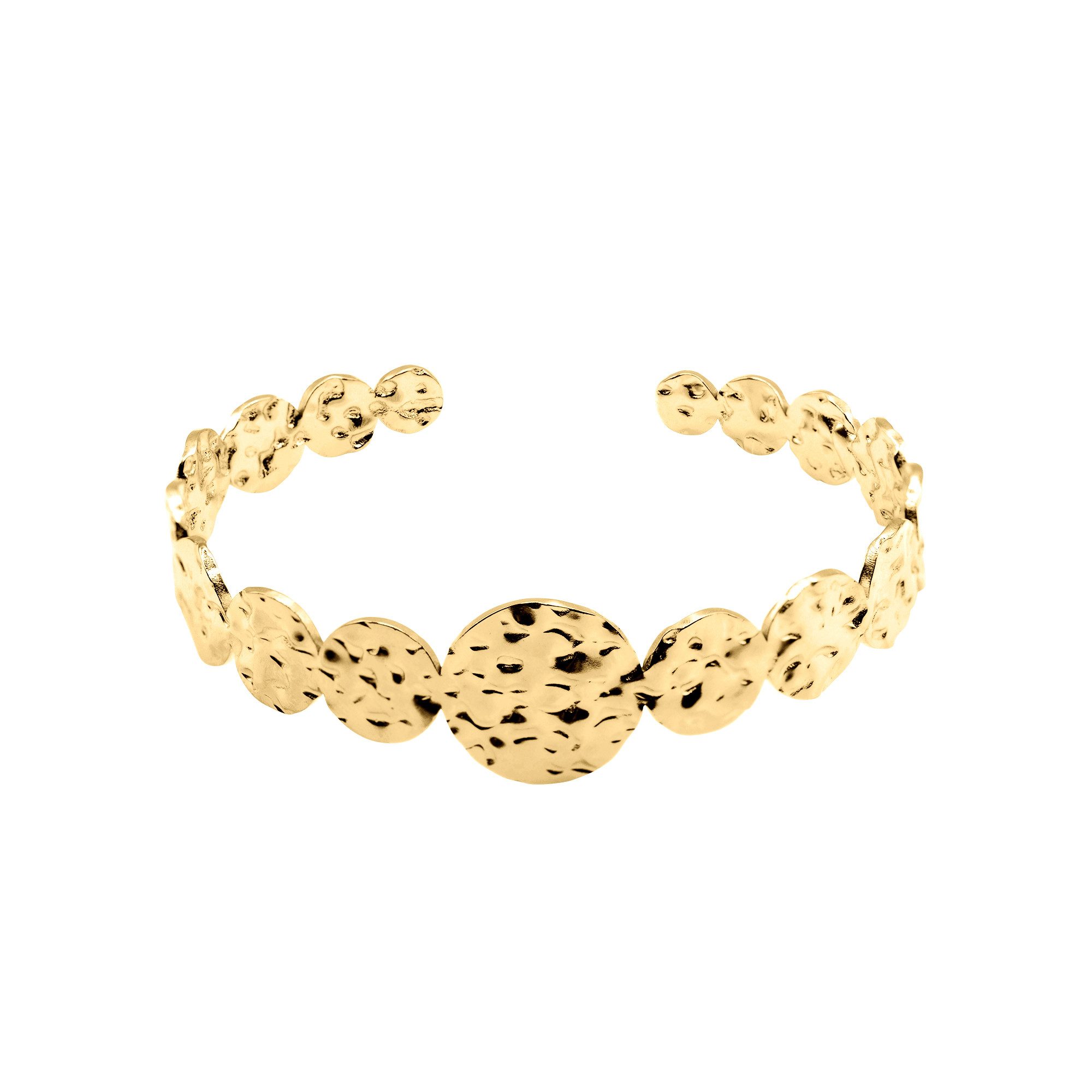 Heideman Armband Nerina goldfarben (Armband, inkl. Geschenkverpackung), gehämmertes Armband für Frauen