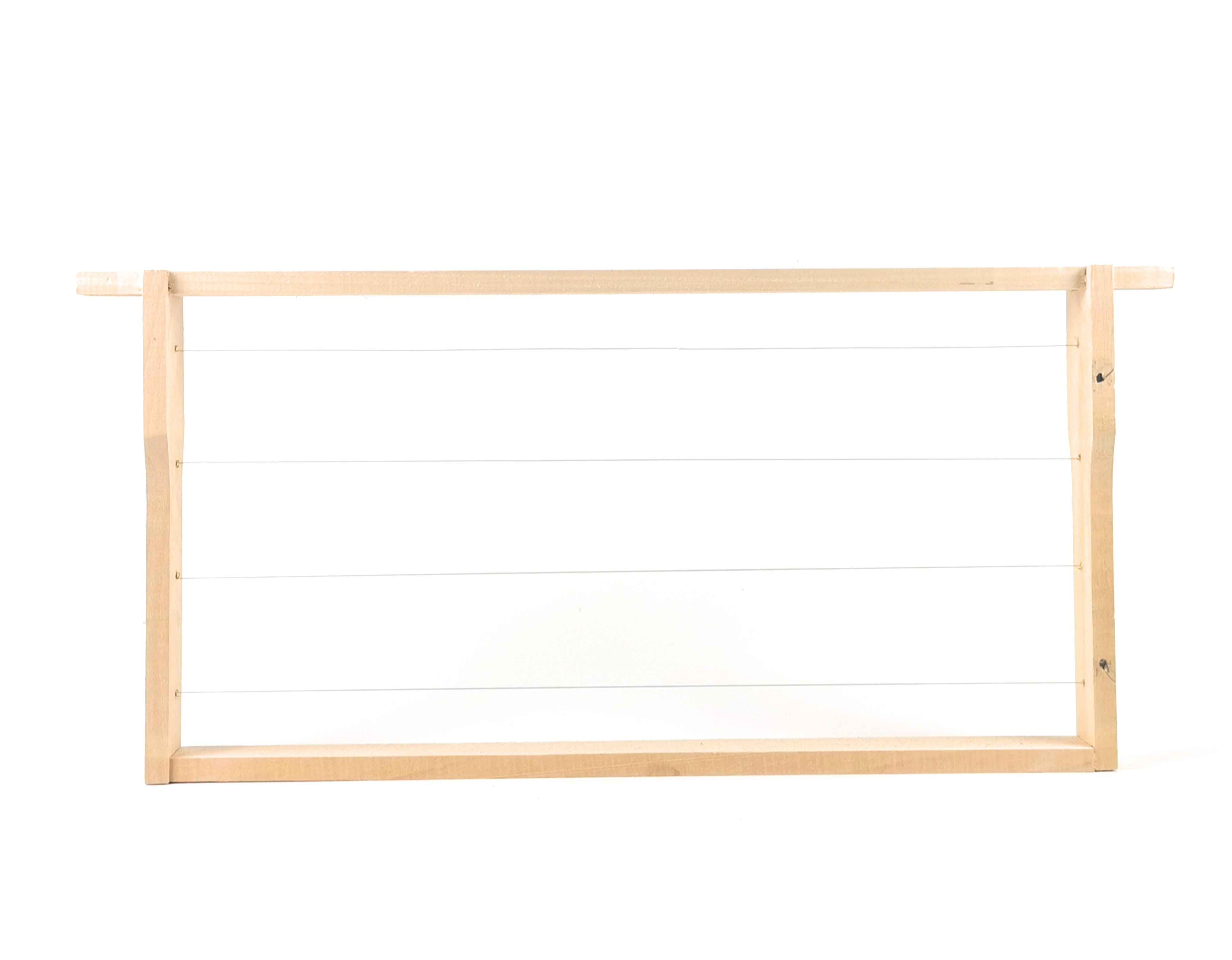 BIENEN SCHMIDT Bienenbeute Zander Rähmchen Hoffmann-Seiten aus LINDENHOLZ 477 x 220 mm, Zander, 20-tlg., fertig montiert, Edelstahldraht, Messingösen, geleimt und getackert
