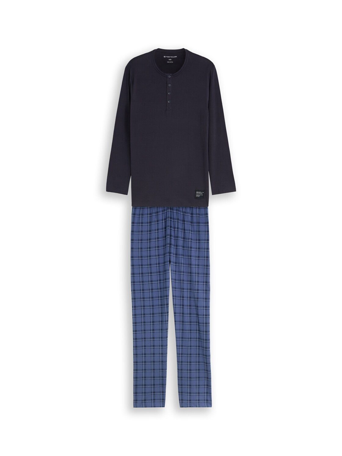 TOM TAILOR Pyjama Unterwäsche Pyjama-Set mit Karomuster