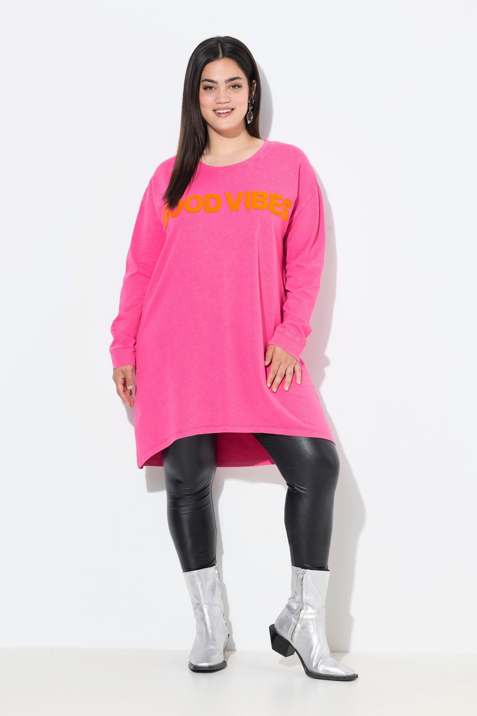 Angel of Style Sweatshirt Sweatshirt Loose Fit Schriftzug Acid Wash günstig online kaufen