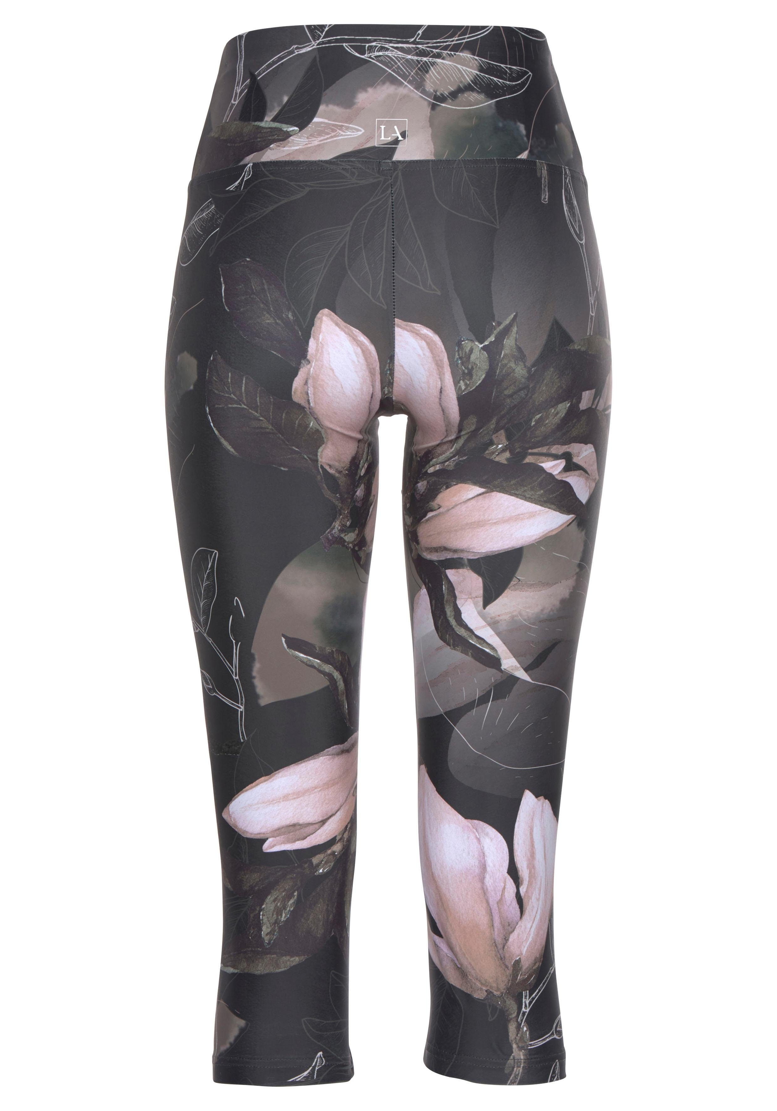 LASCANA ACTIVE Caprileggings Tropical mit abstraktem Blumenprint, Loungewear