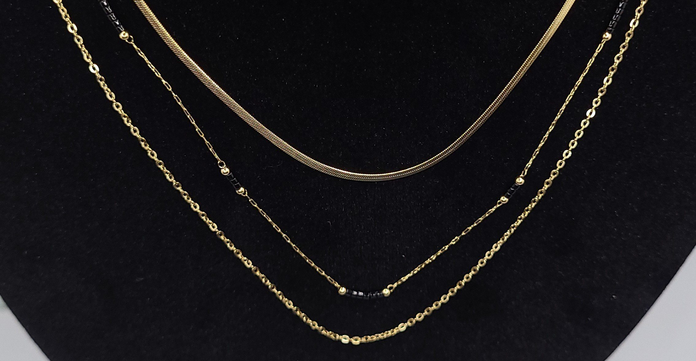 Unal Store Edelstahlkette Damen-Kette (Damen, Edelstahl Multilayered Geschenk), Halskette 1-tlg