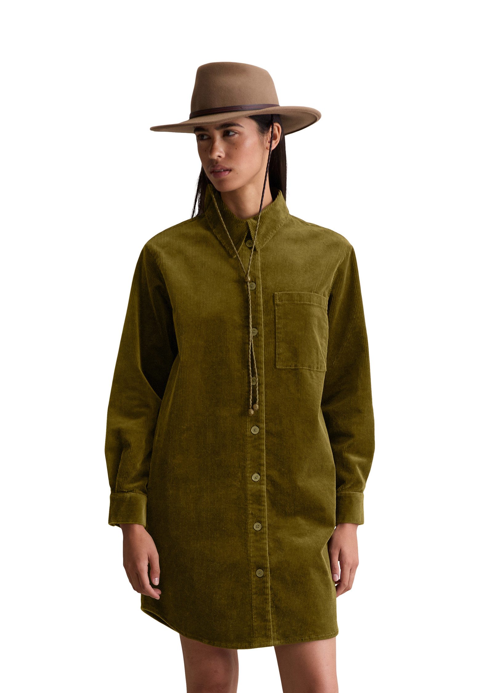 Marc O'Polo DENIM Hemdblusenkleid aus Organic Cotton Stretch günstig online kaufen