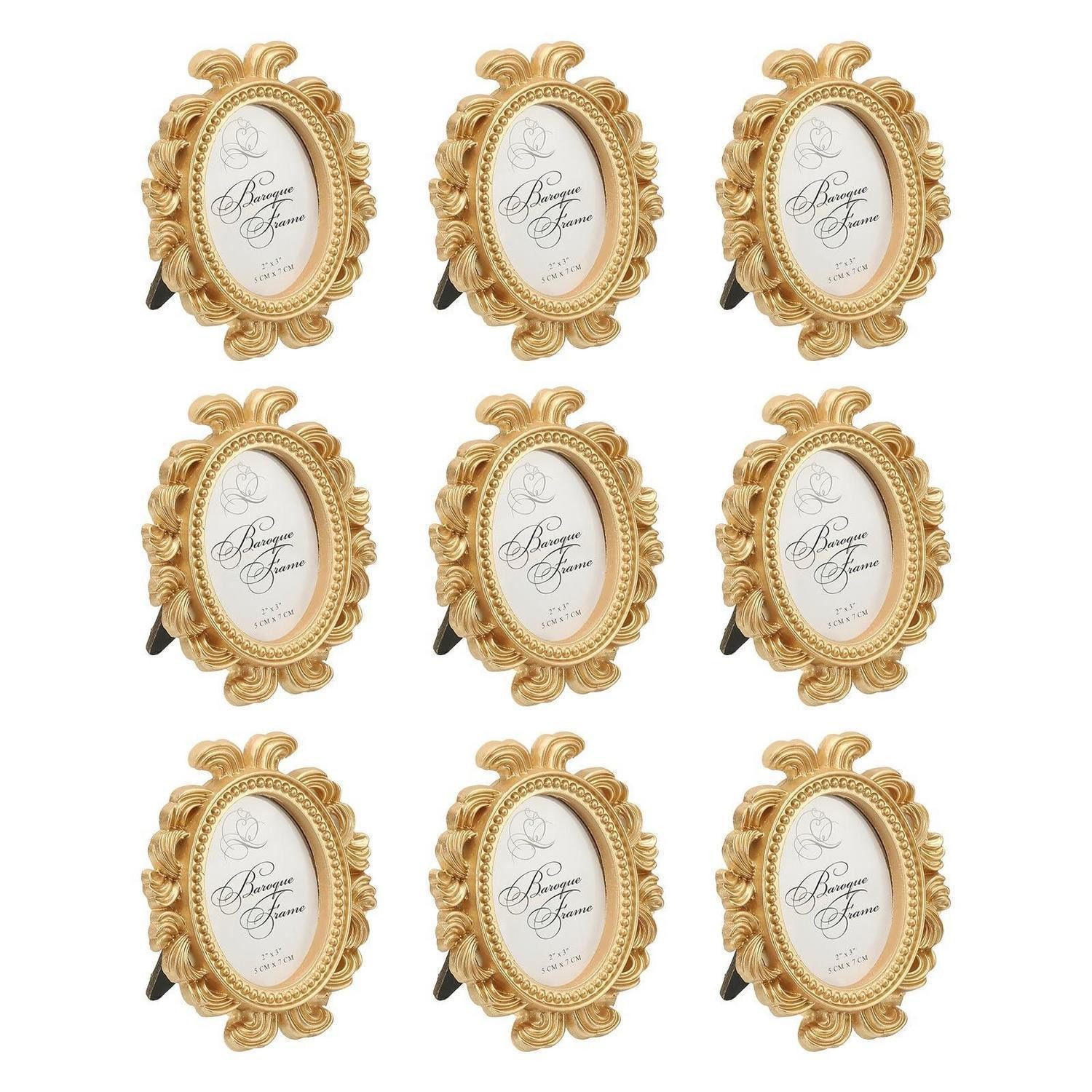 LuxusKollektion Einzelrahmen Bilderrahmen Mini Vintage Gold 9er Set, (9 St)