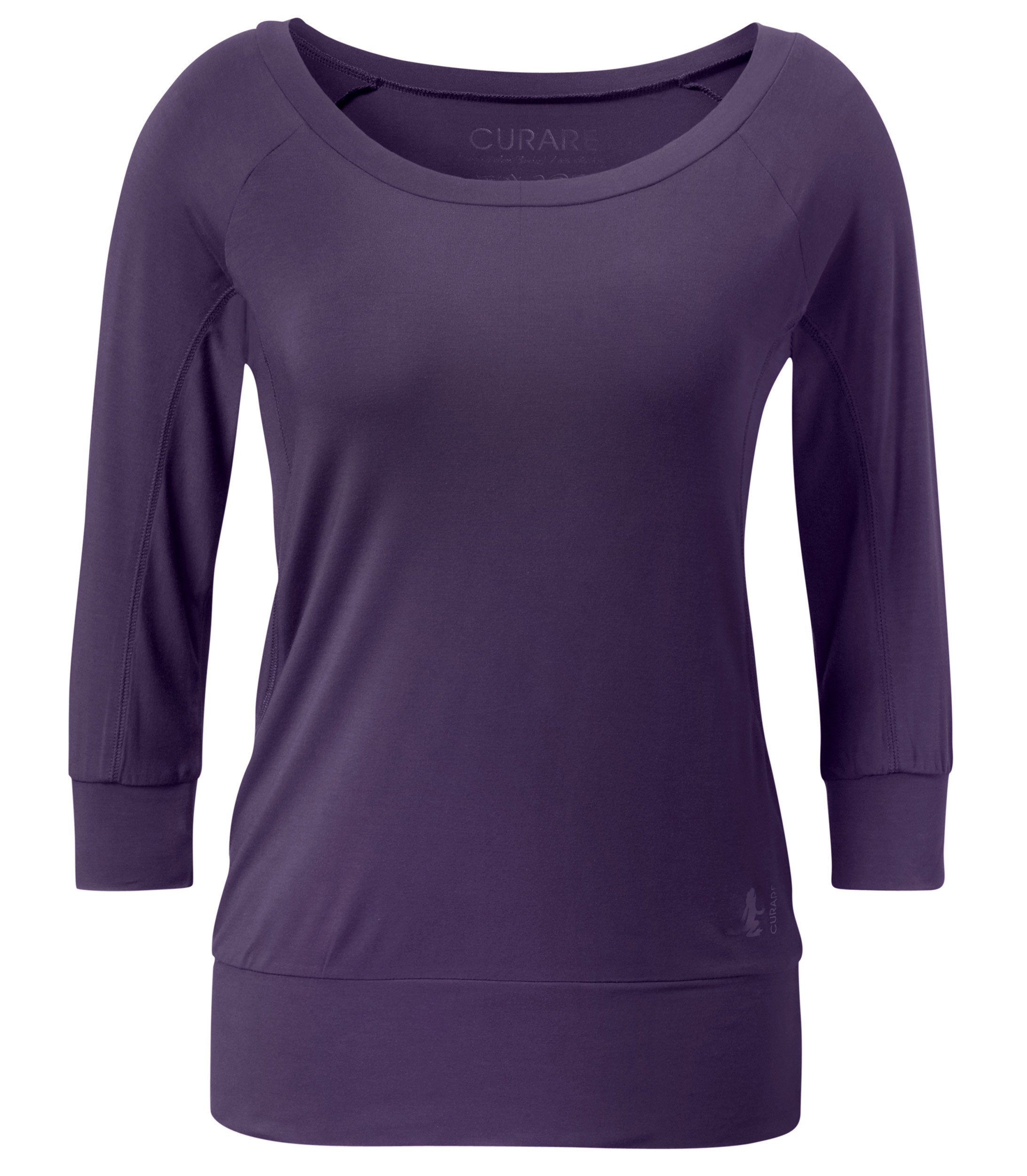 Curare Yoga-Sweatjacke Yoga Shirt 3/4 Boatneck (1-tlg)