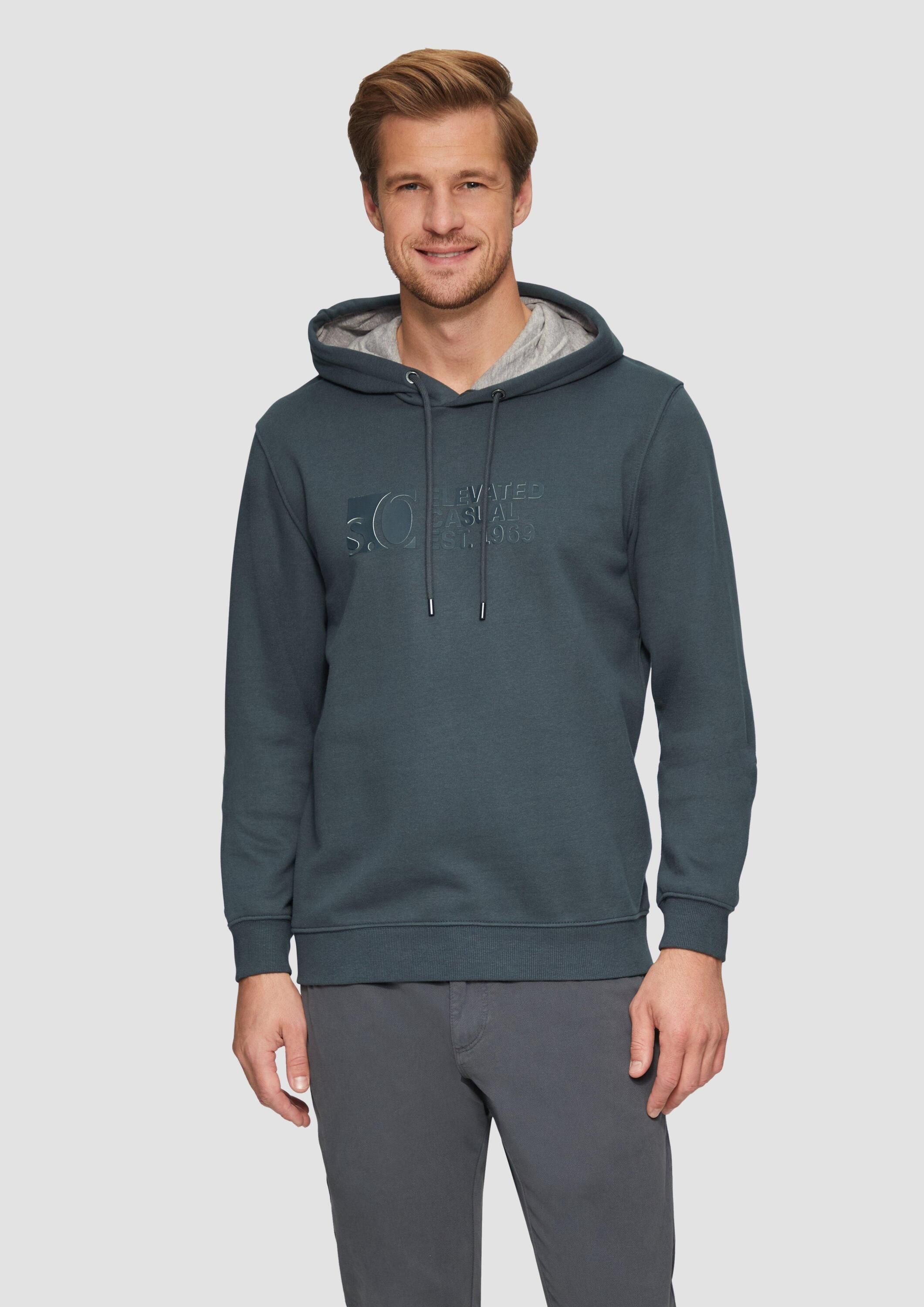 s.Oliver Sweatshirt Sweatshirt Hoodie mit Logo-Print