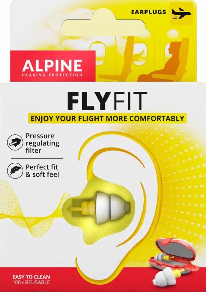 ALPINE Gehörschutzstöpsel Alpine Ohrstöpsel 'FlyFit', reduziert Druckschmerzen beim Start und bei der Landung – Bild 4 von 4
