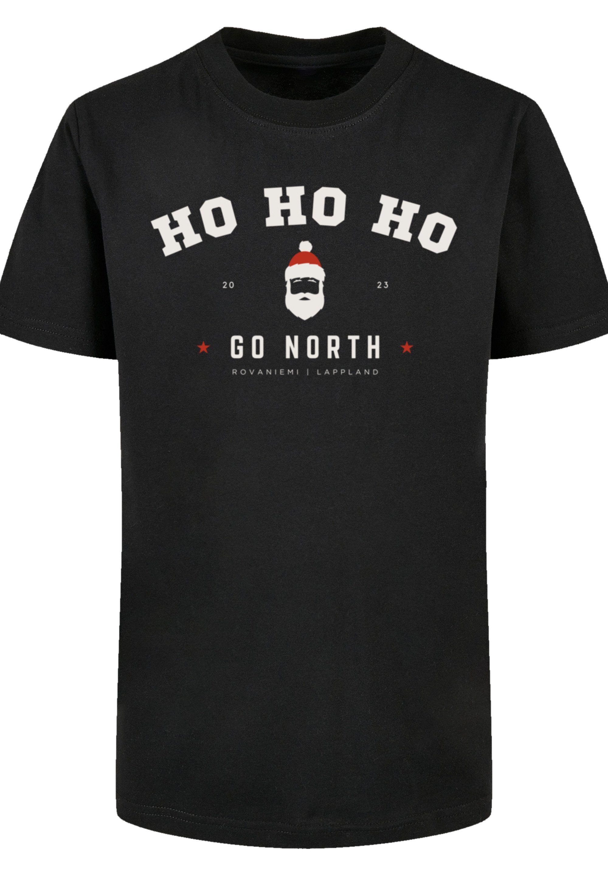 F4NT4STIC T-Shirt Ho Ho Ho Santa Claus Weihnachten Weihnachten, Geschenk,  Logo, Regular Fit und mit gerippten Rundhalsausschnitt