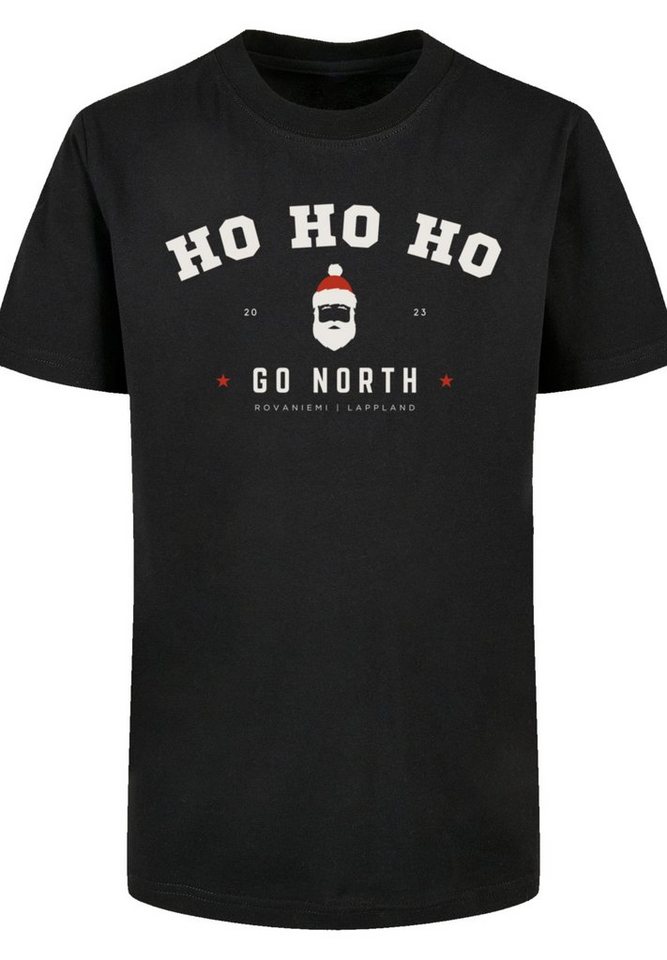 F4NT4STIC T-Shirt Ho Ho Ho Santa Claus Weihnachten Weihnachten, Geschenk,  Logo, Regular Fit und mit gerippten Rundhalsausschnitt