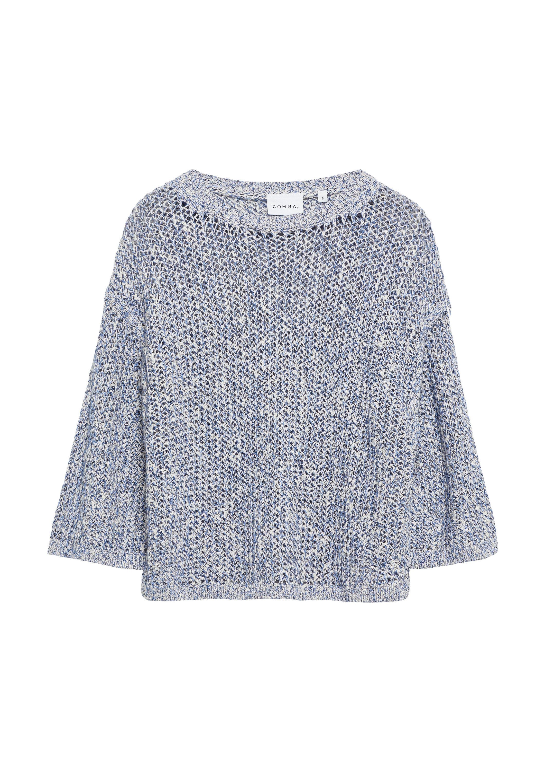 comma 3/4 Arm-Pullover Strickpullover Mouliné-Strickpullover mit überschnit günstig online kaufen