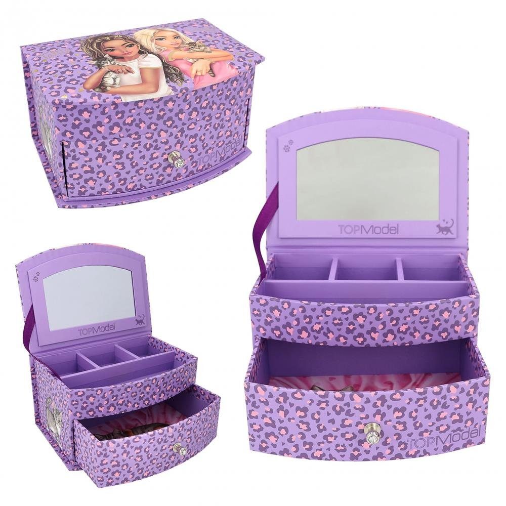 Depesche Schmuckkasten TOPModel Schmuckkästchen, Klein LILAC LEO LOVE Schmuckbox mit Spiegel