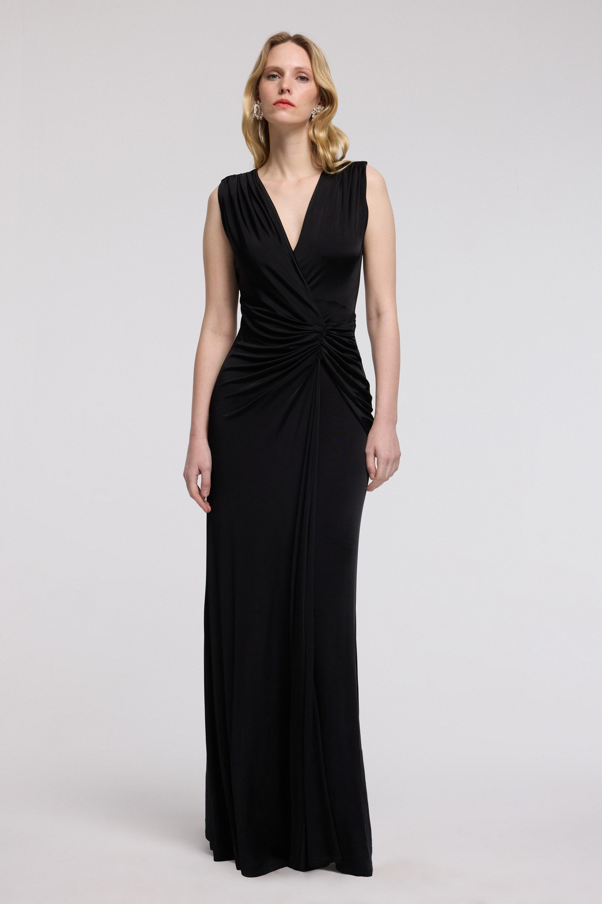 adL Abendkleid Ärmelloses, gerafftes Kleid