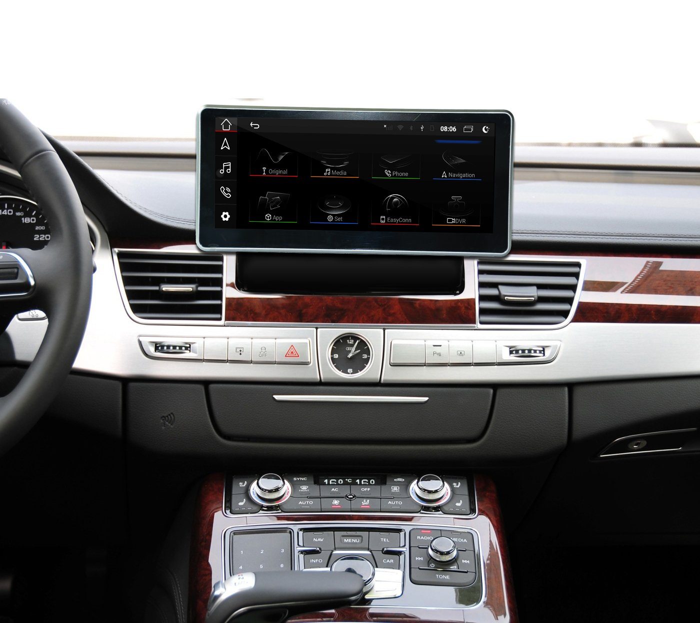TAFFIO Für Audi A8 D4 4H 12,3" Touch Android GPS Navi CarPlay AndroidAuto Einbau-Navigationsgerät