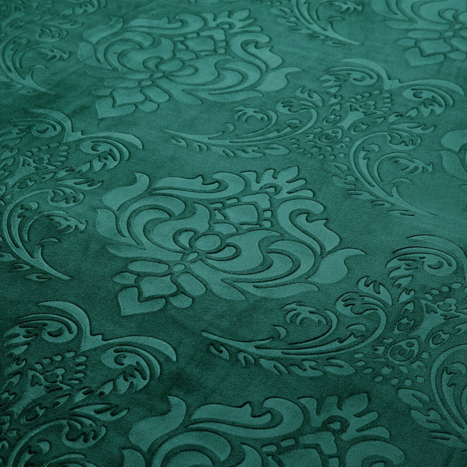 Blickdicht Samtvorhänge mit 2St, BTTO Gardine Kräuselband Marokko Smaragdgrün Boho Verdunklungsvorhang