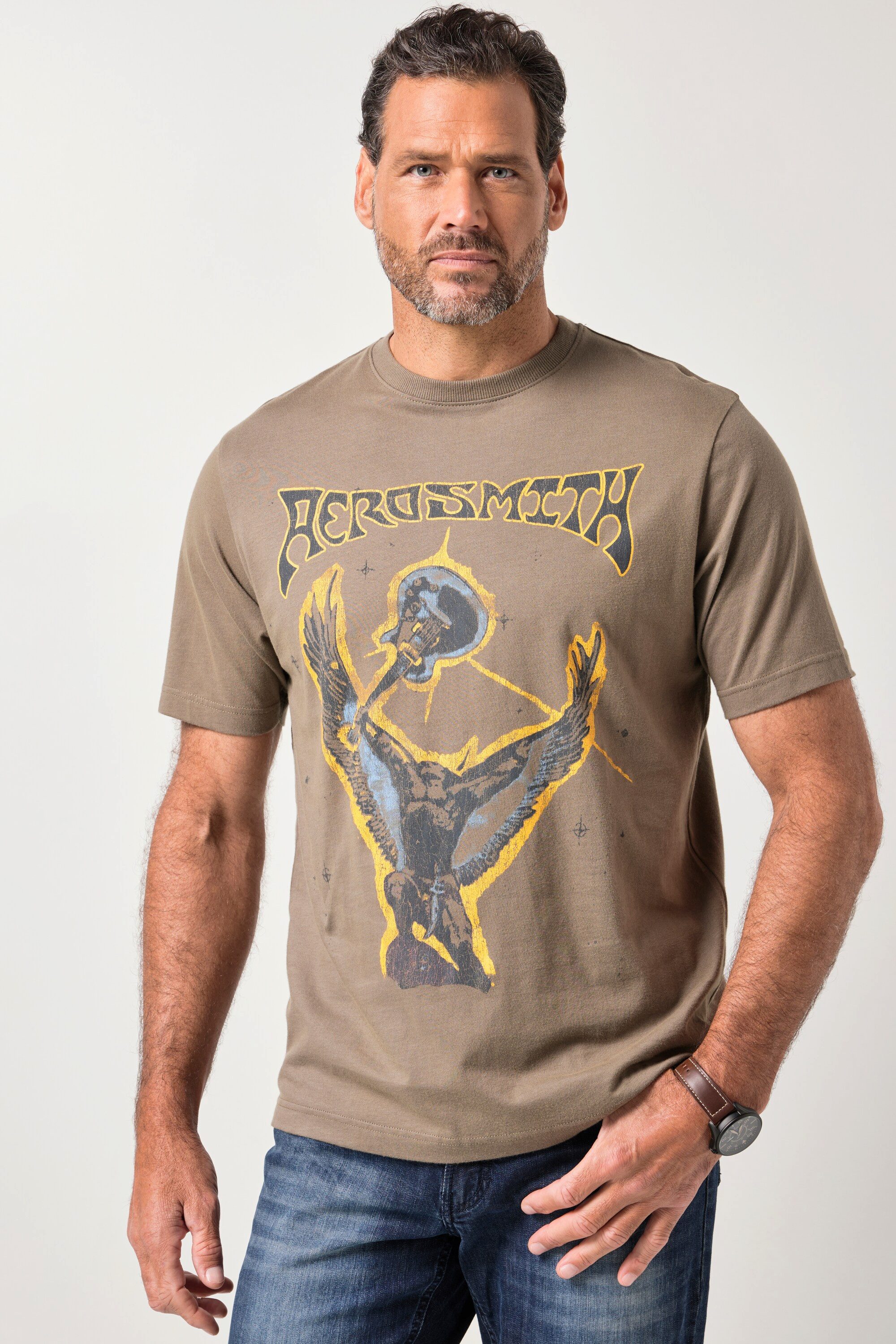 JP1880 T-Shirt T-Shirt Bandshirt Aerosmith Halbarm