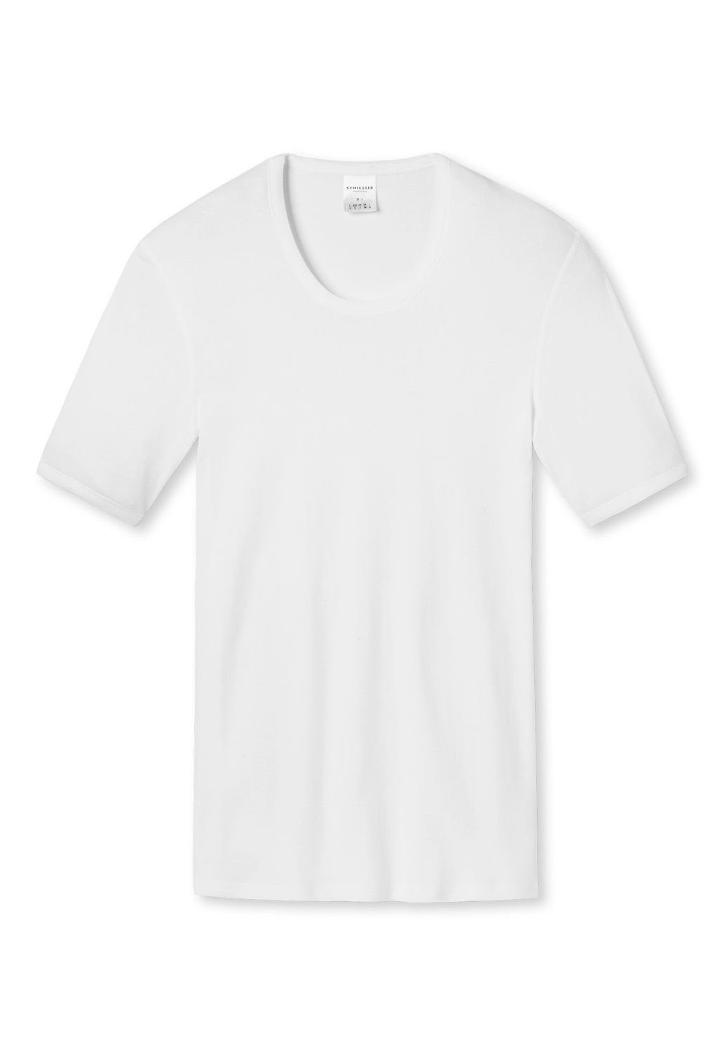 Schiesser Unterhemd Essentials Feinripp 3er Unterzieh-Shirt, im Feinripp, Kochwäsche klassisches (3-St) Pack