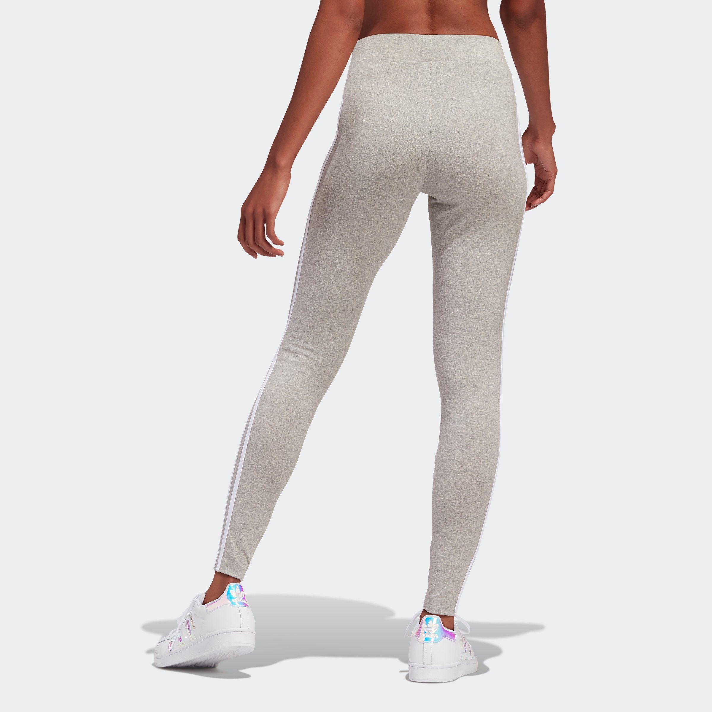 MGREYH/WHITE Leggings CLASSICS ADICOLOR (1-tlg) adidas Originals 3-STREIFEN
