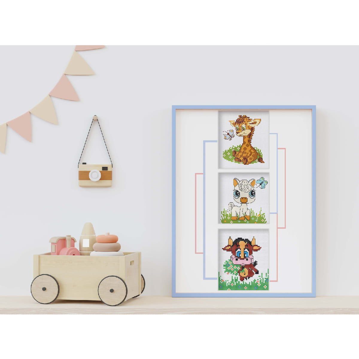 Luca-S Kreativset Luca-S Kreuzstich Set "Meine erste Stickerei M03 3er-Set", Zählmuster, (embroidery kit by Marussia)