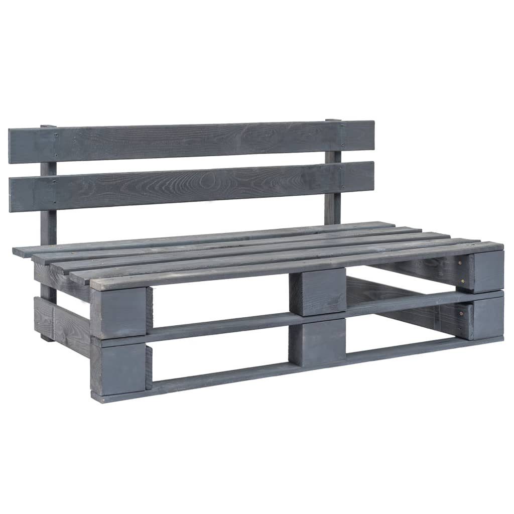 furnicato Gartenbank Outdoor-Bank Paletten Holz Grau günstig online kaufen