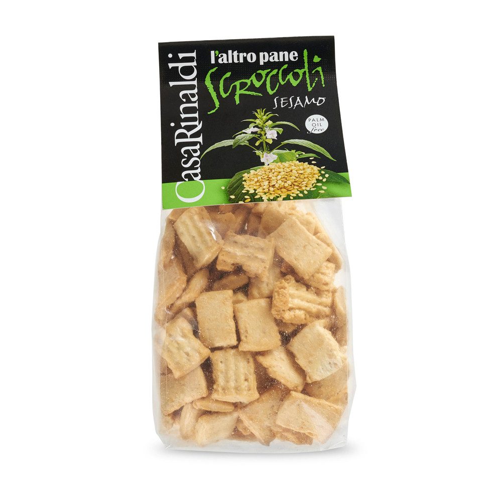 Casa Rinaldi Knabberei, Traditionelle Scroccoli Salziger Snack mit Sesam im Beutel 300g
