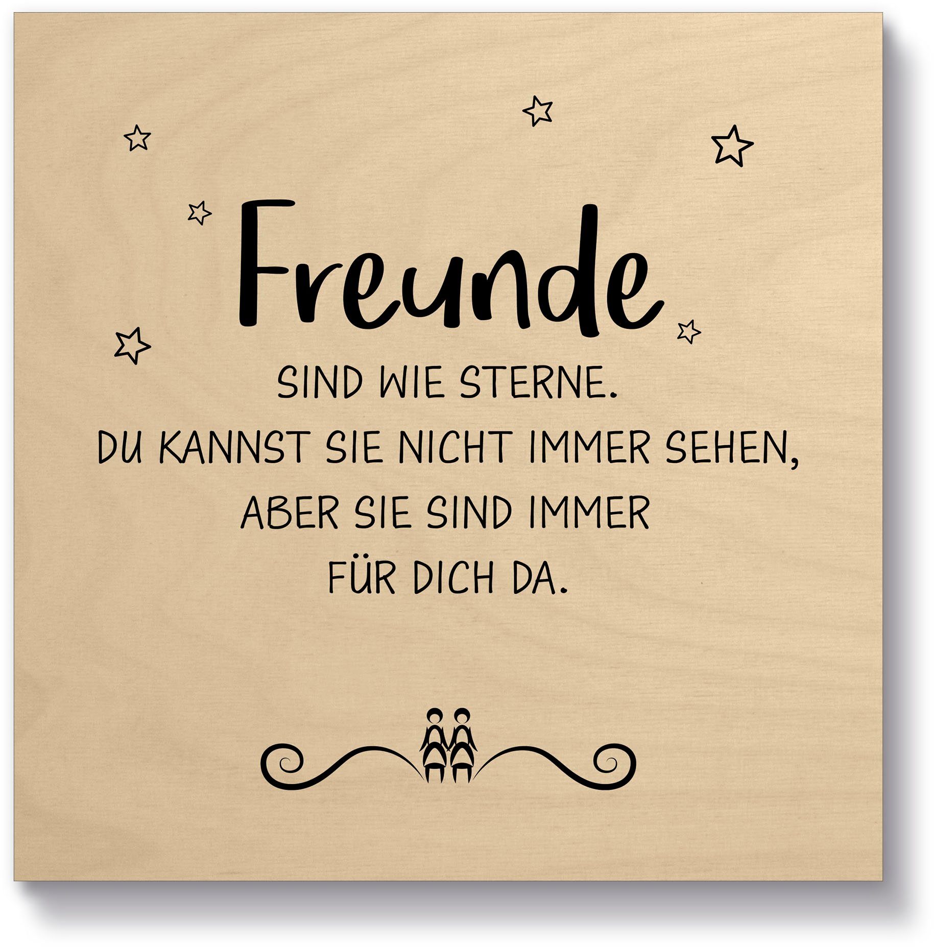 Artland Holzbild Freunde II, Sprüche & Texte (1 St)