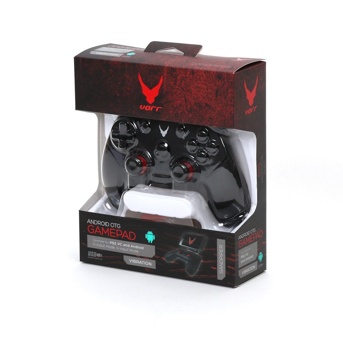 Platinet VARR Omega Gamepad Sandpiper OTG – Für Android, PS3 & PC mit Clip Controller