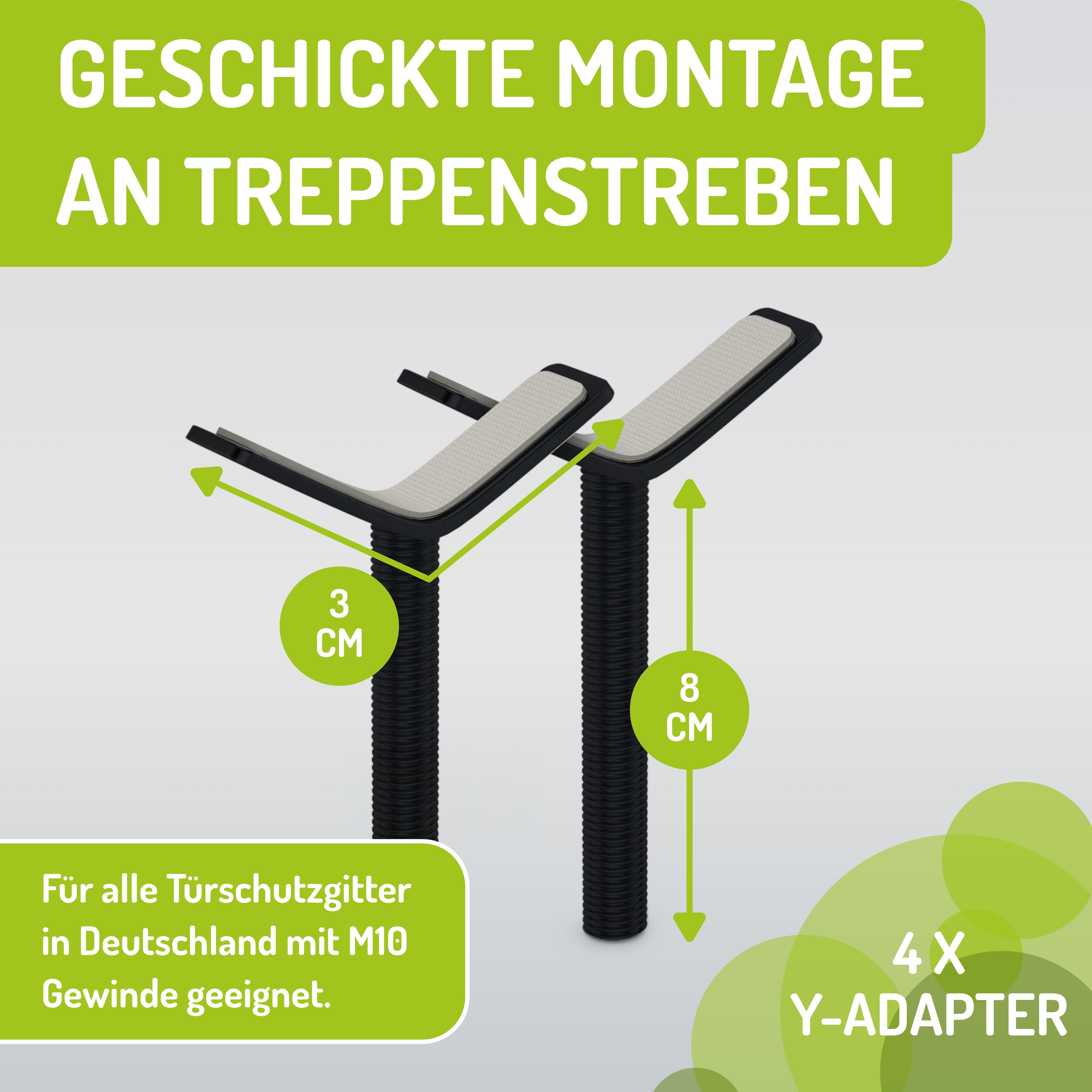 BOMI Türschutzgitter Y-Adapter zur Montage von Babygitter an Treppen (2 St) günstig online kaufen