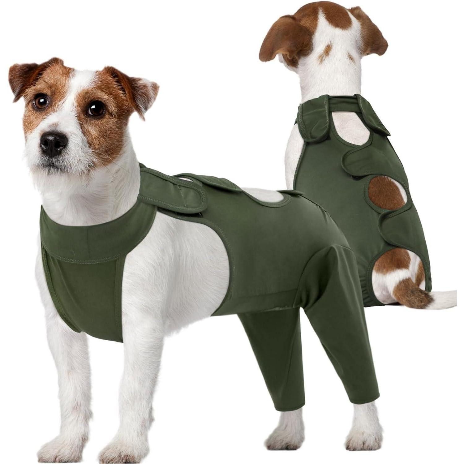 Kuoser OP-Body Hundebody Nach Op Bodysuit Hund Kastration Erholungsanzug Grün M