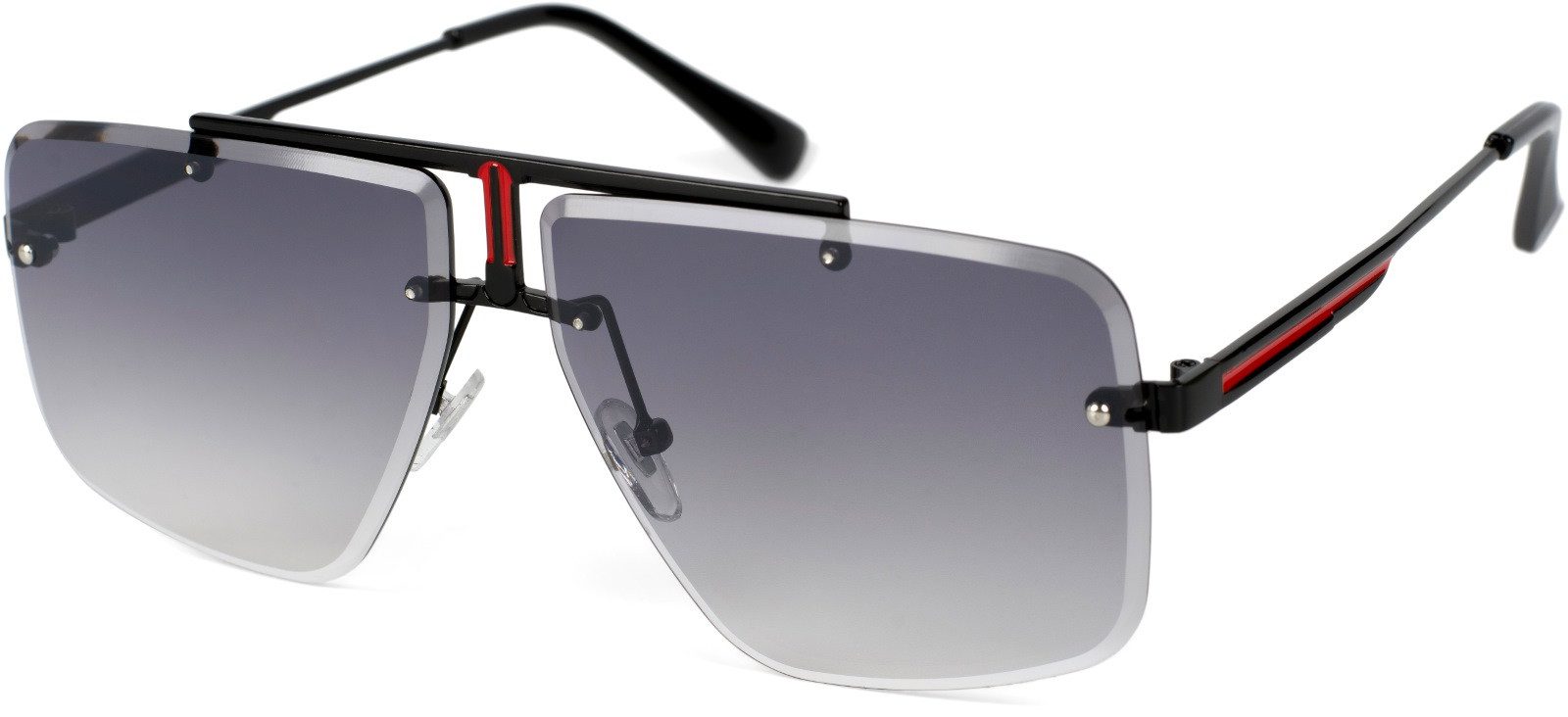 styleBREAKER Sonnenbrille Rechteckige Retro Sonnenbrille mit Diamant Schliff (1-St) Gradient